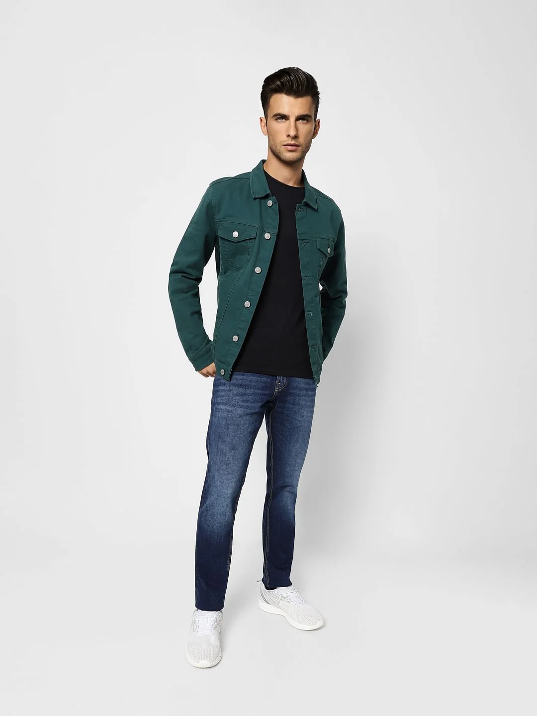 Blue Low Rise Glenn Slim Jeans