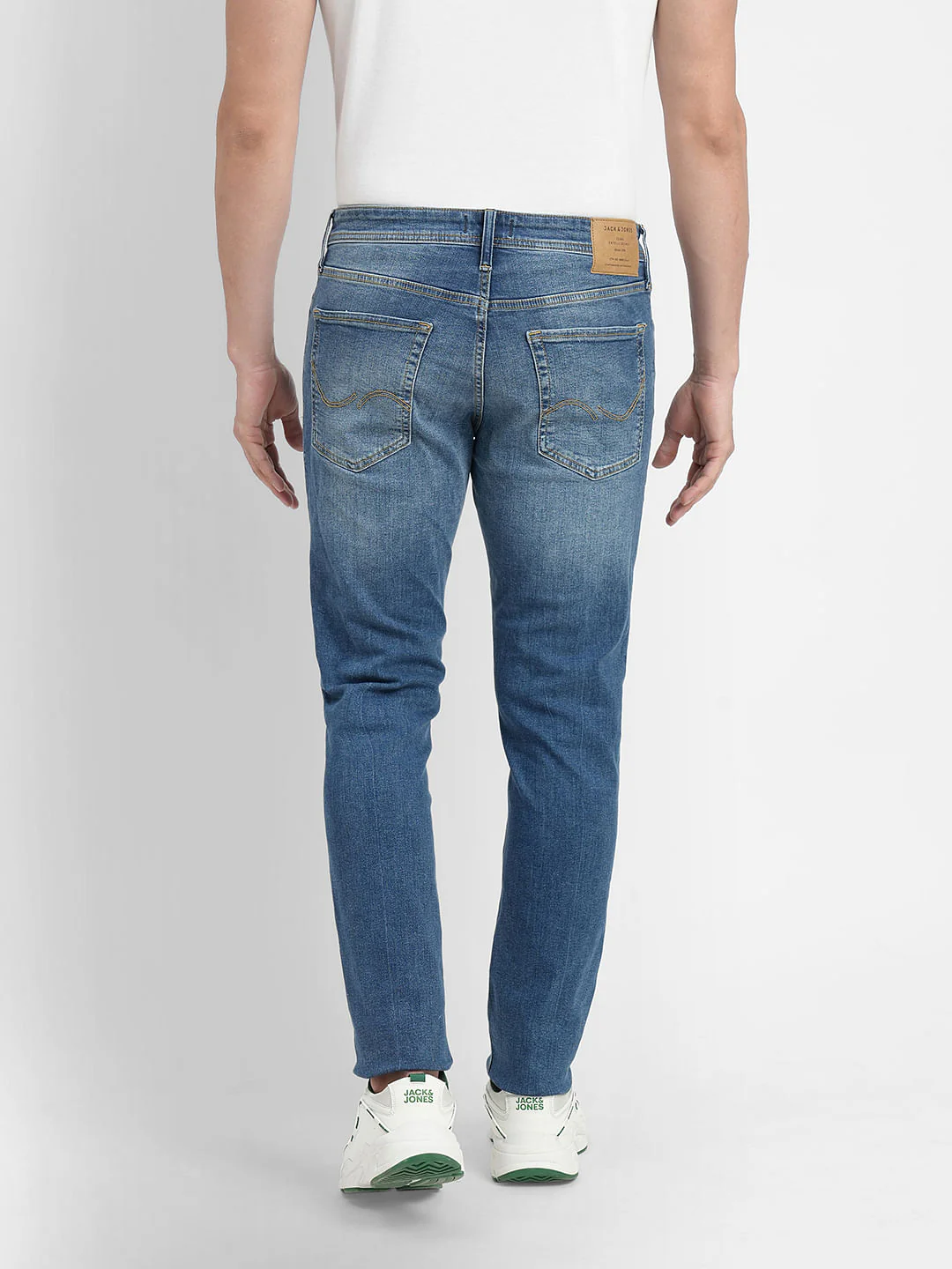 Blue Low Rise Distressed Glenn Slim Fit Jeans - Image 4