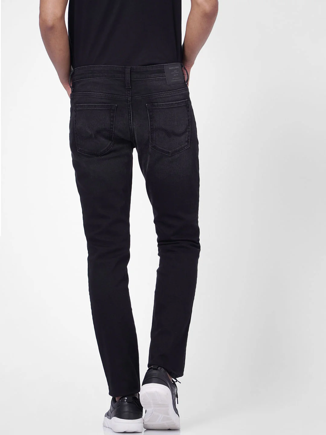 Black Low Rise Glenn Slim Fit Jeans - Image 4