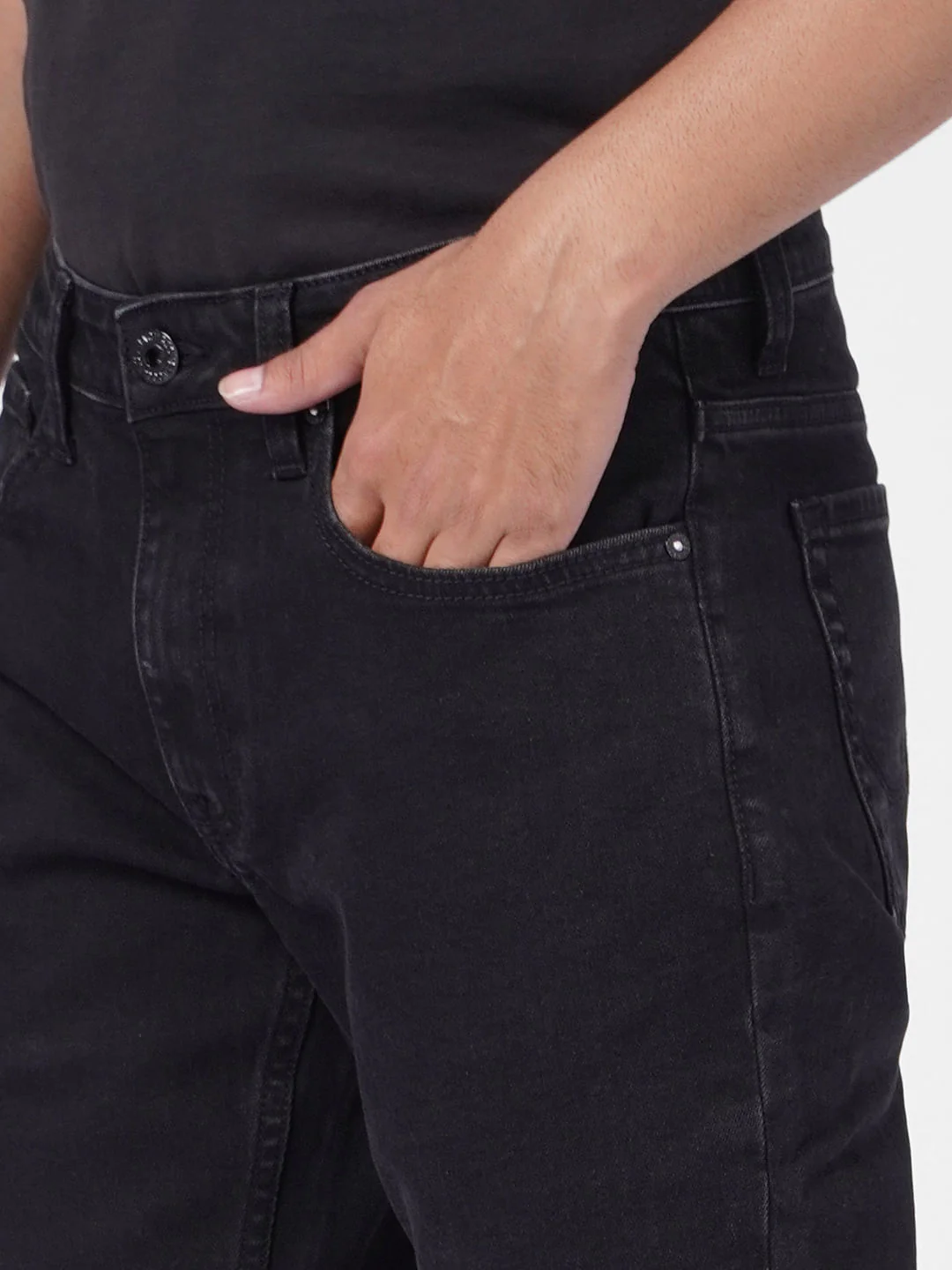 Black Low Rise Glenn Slim Jeans - Image 5