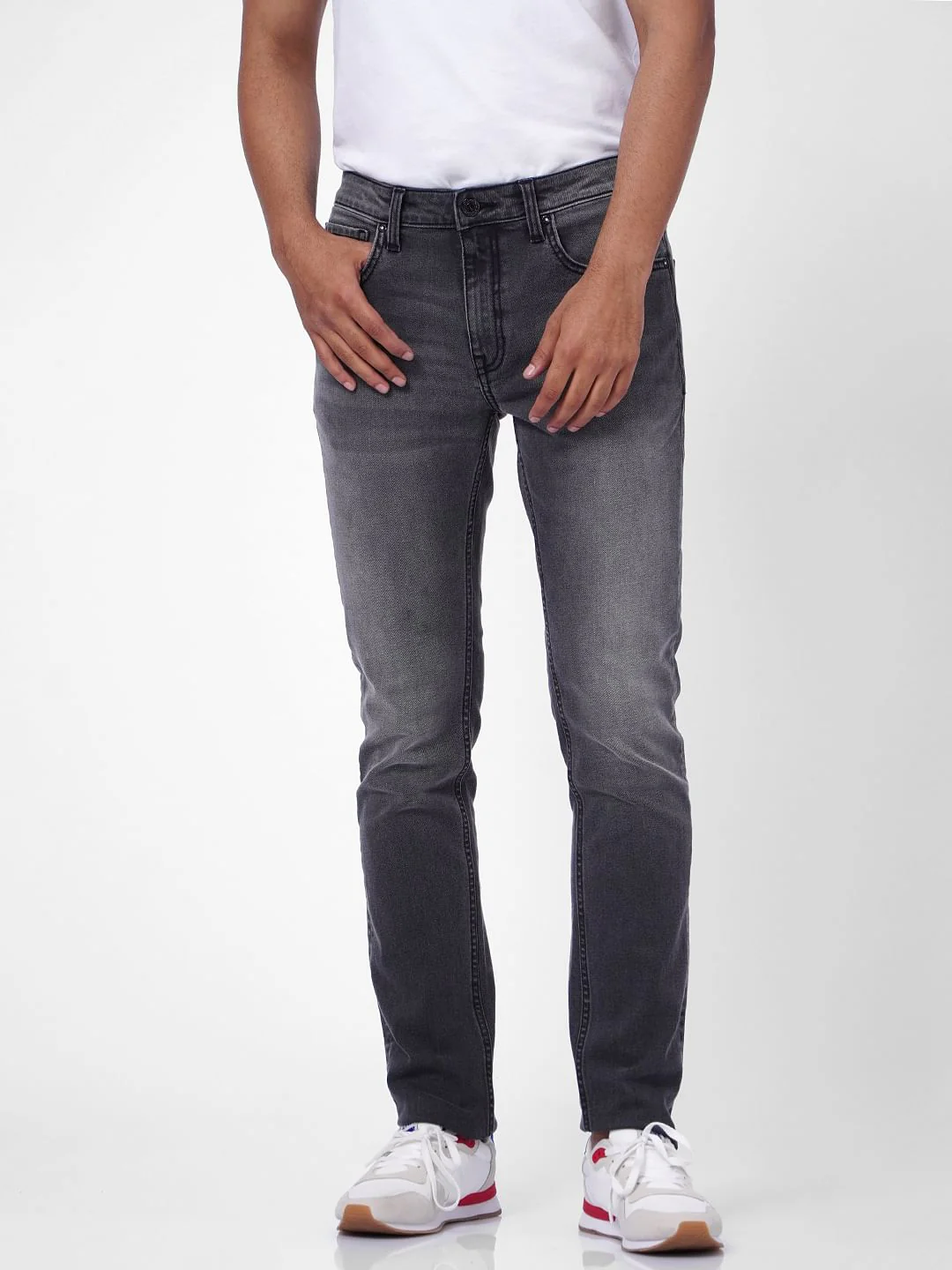 Dark Grey Low Rise Ben Skinny Jeans - Image 2