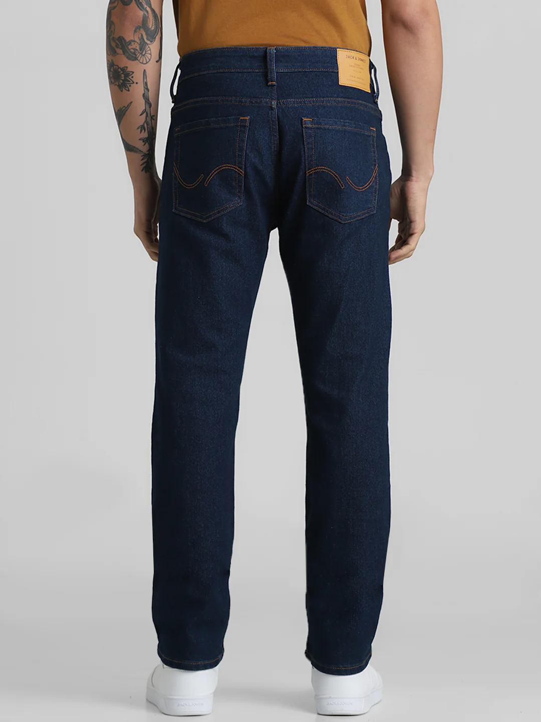 Dark Blue Mid Rise Clark Straight Fit Jeans - Image 3