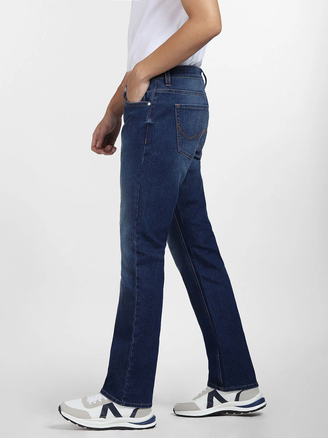 Light Blue Mid Rise Clark Regular Fit Jeans - Image 3