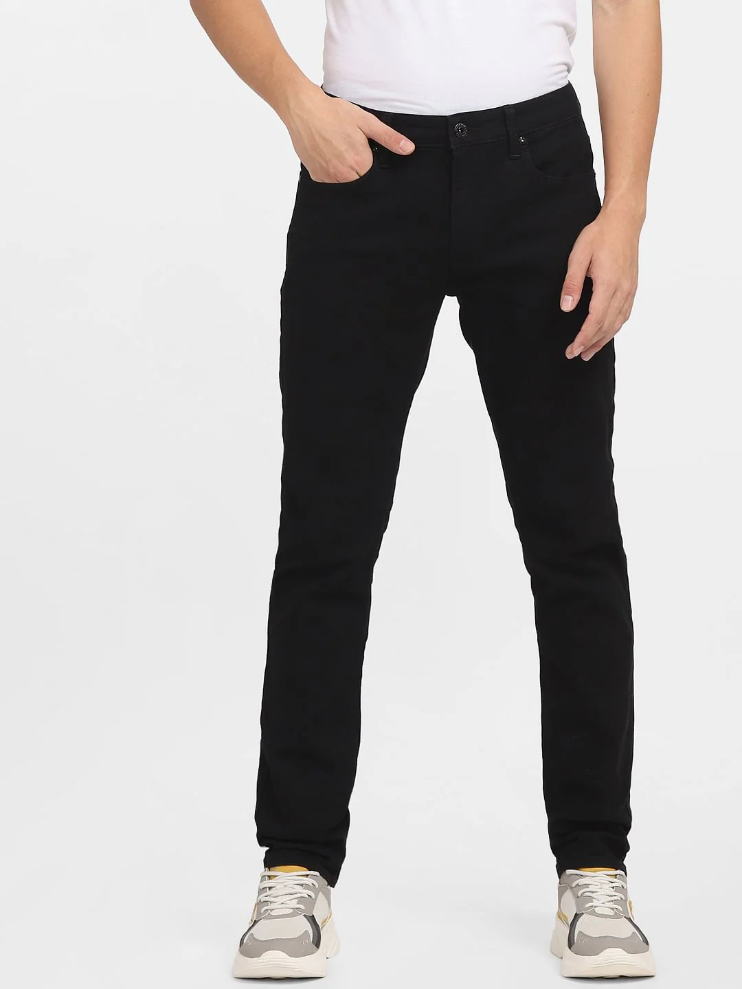 Black Low Rise Ben Skinny Fit Jeans - Image 2