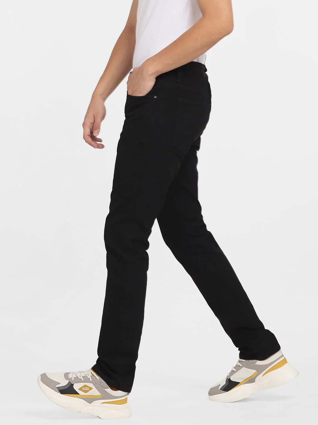 Black Low Rise Ben Skinny Fit Jeans - Image 3