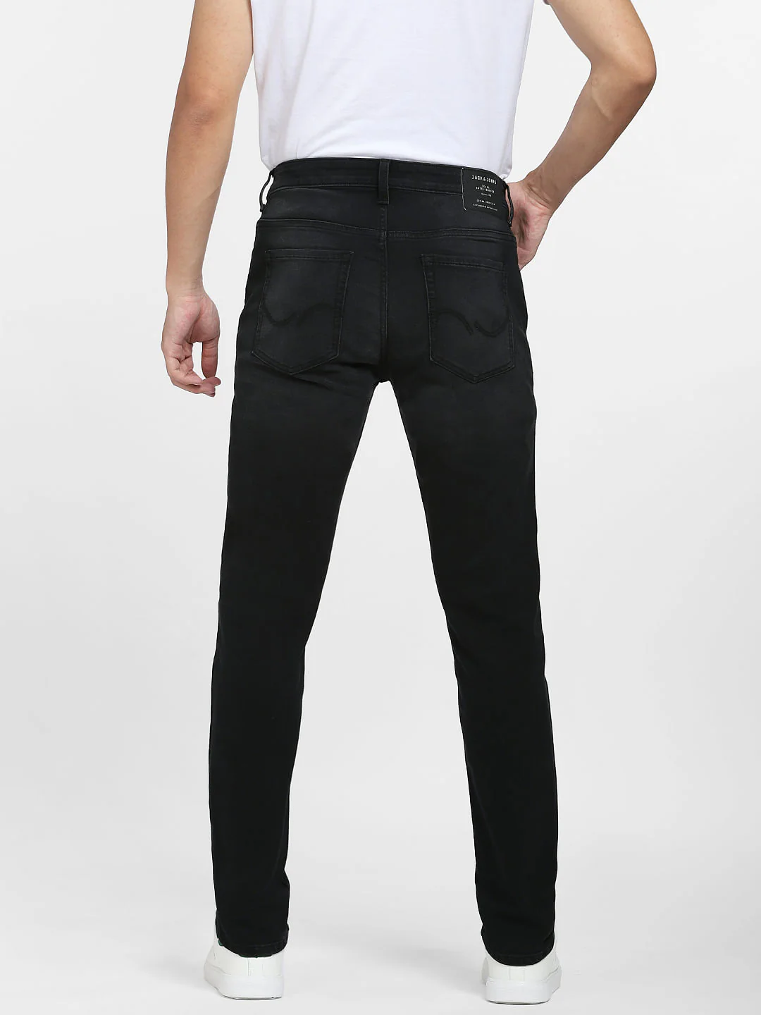 Black Low Rise Washed Ben Skinny Fit Jeans - Image 4