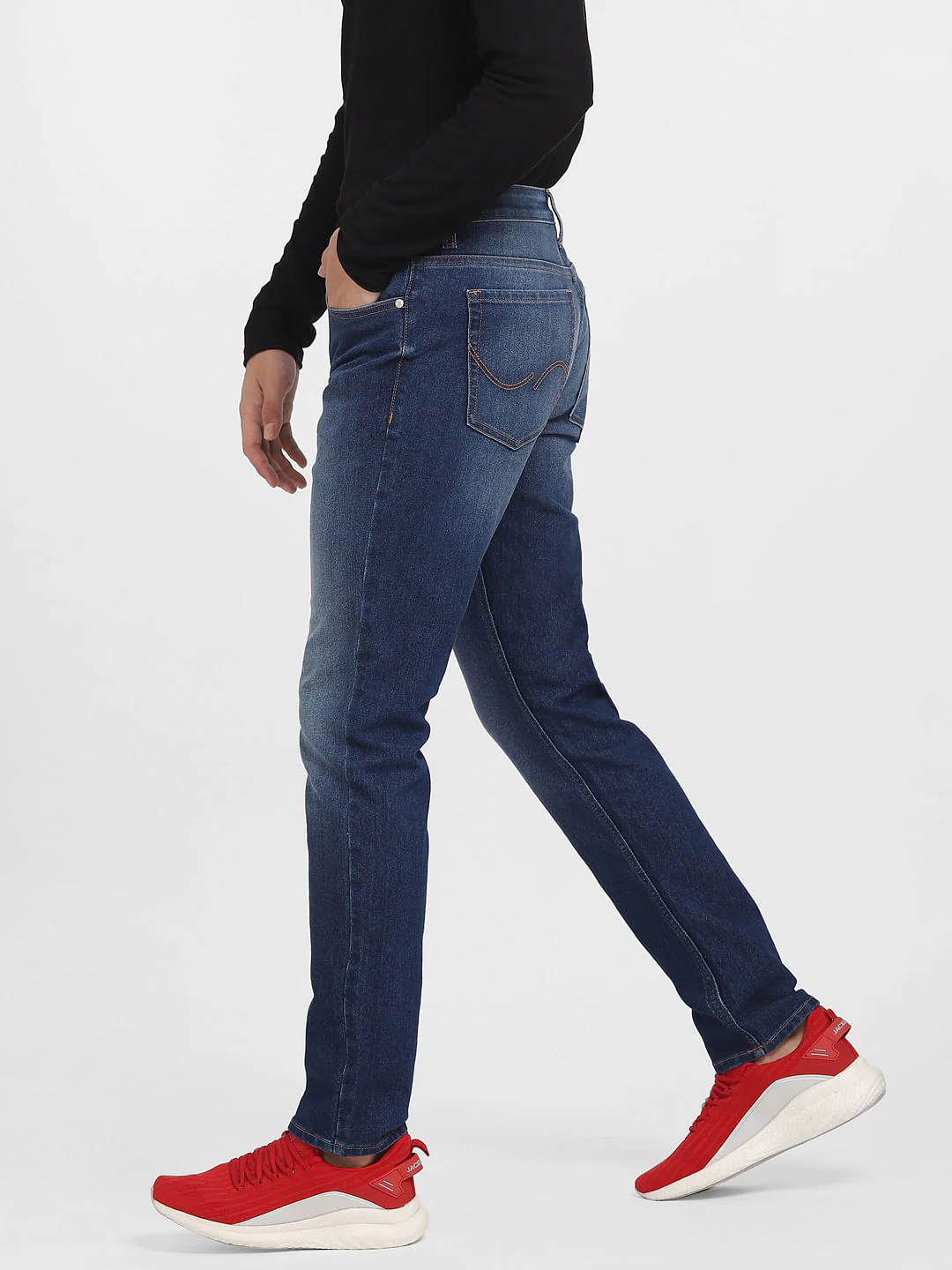Blue Low Rise Washed Glenn Slim Jeans - Image 3