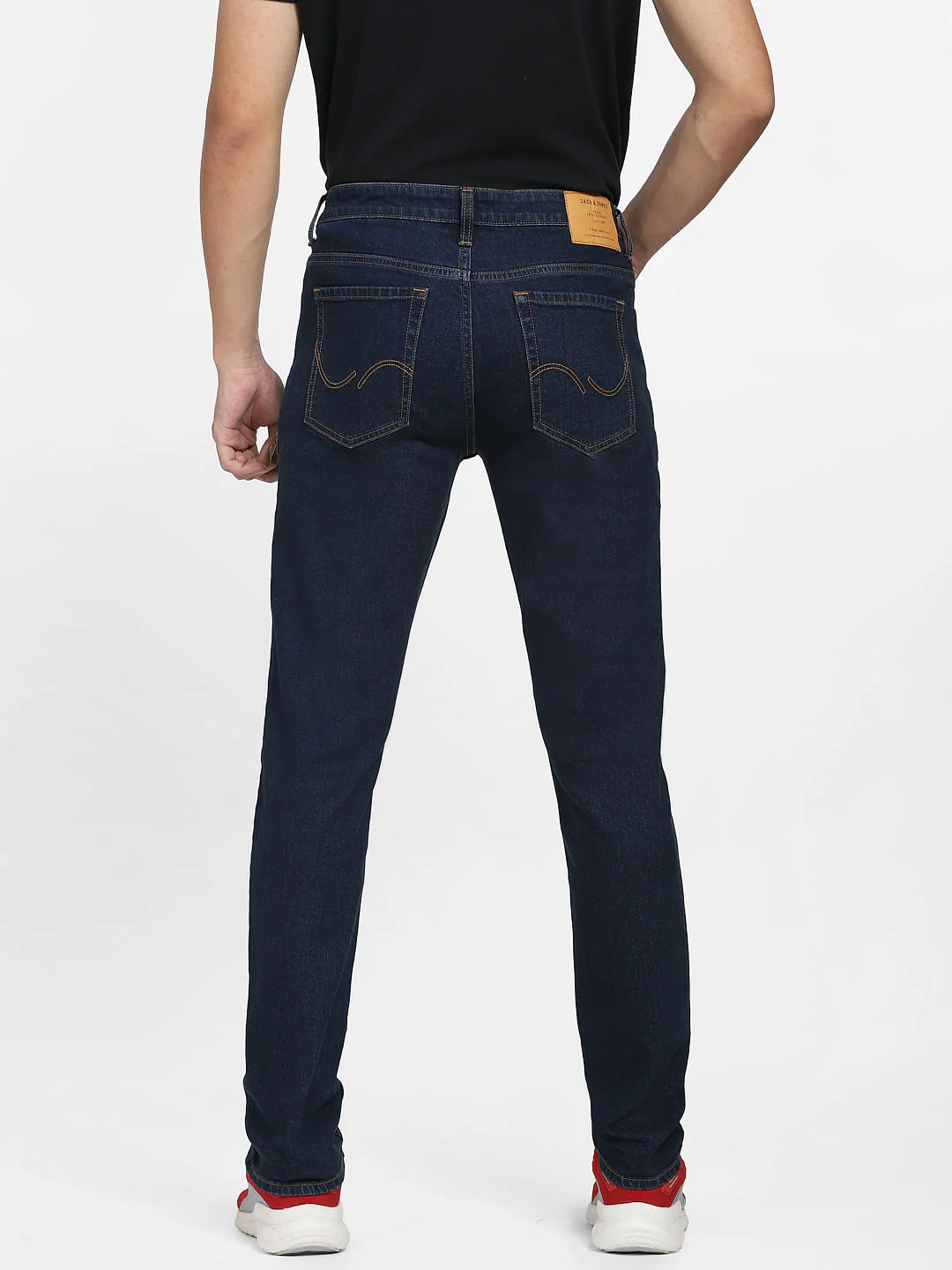Dark Blue Low Rise Washed Glenn Slim Jeans - Image 4