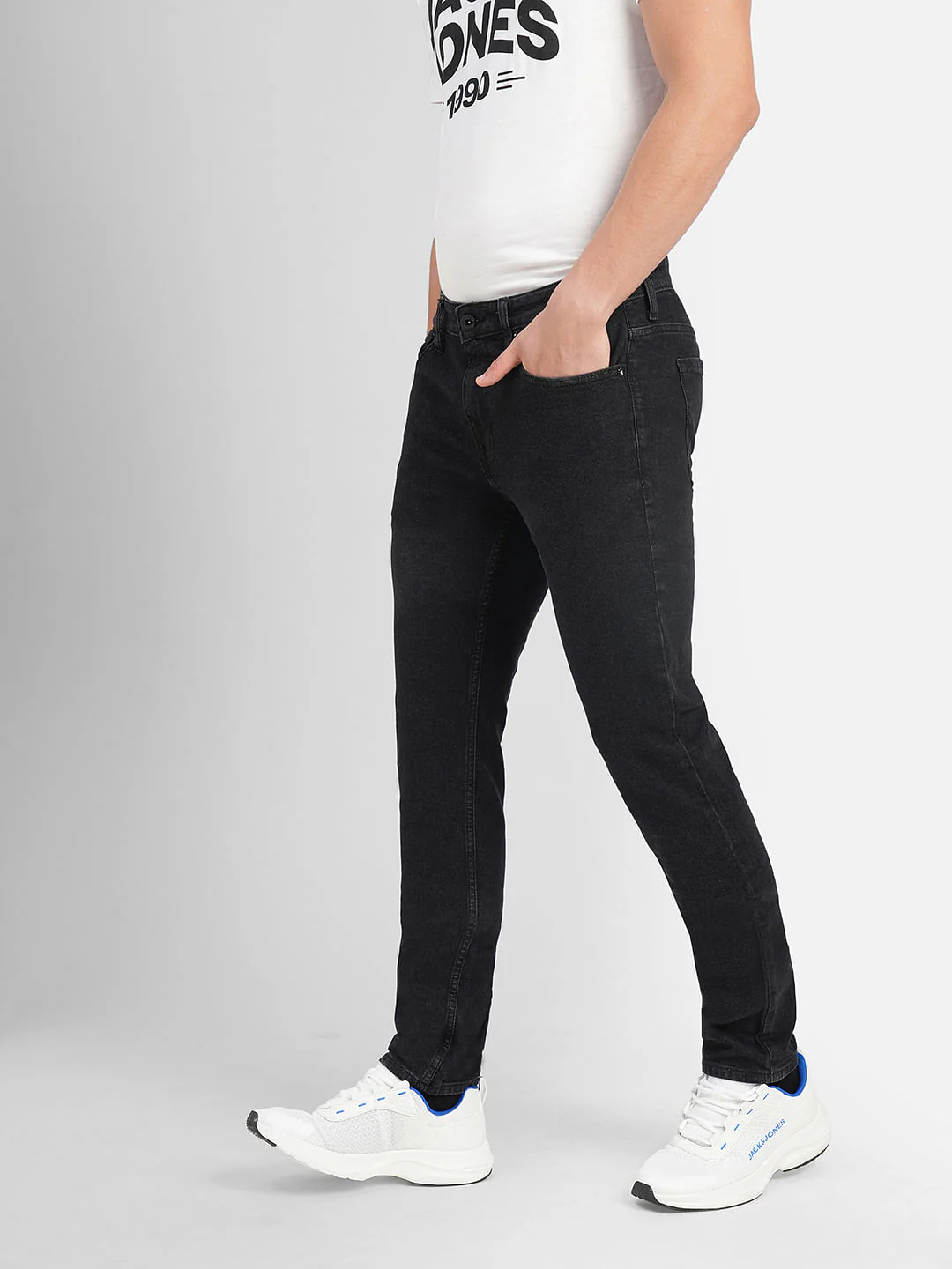 Black Low Rise Ben Skinny Fit Jeans - Image 3