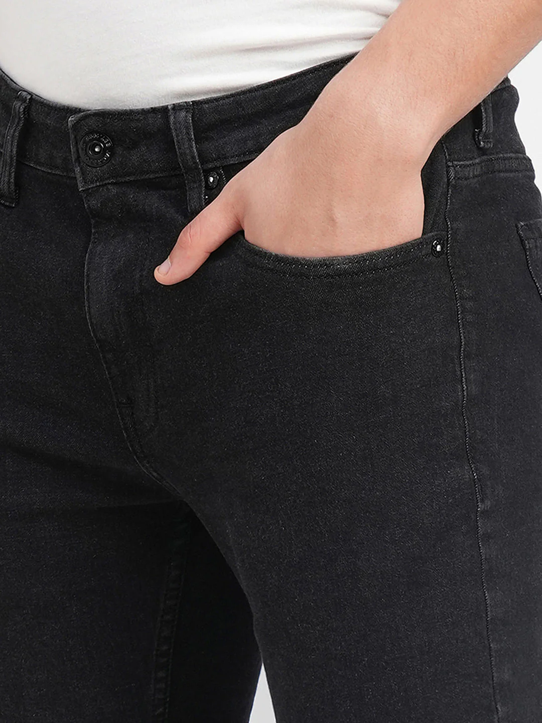Black Low Rise Ben Skinny Fit Jeans - Image 5