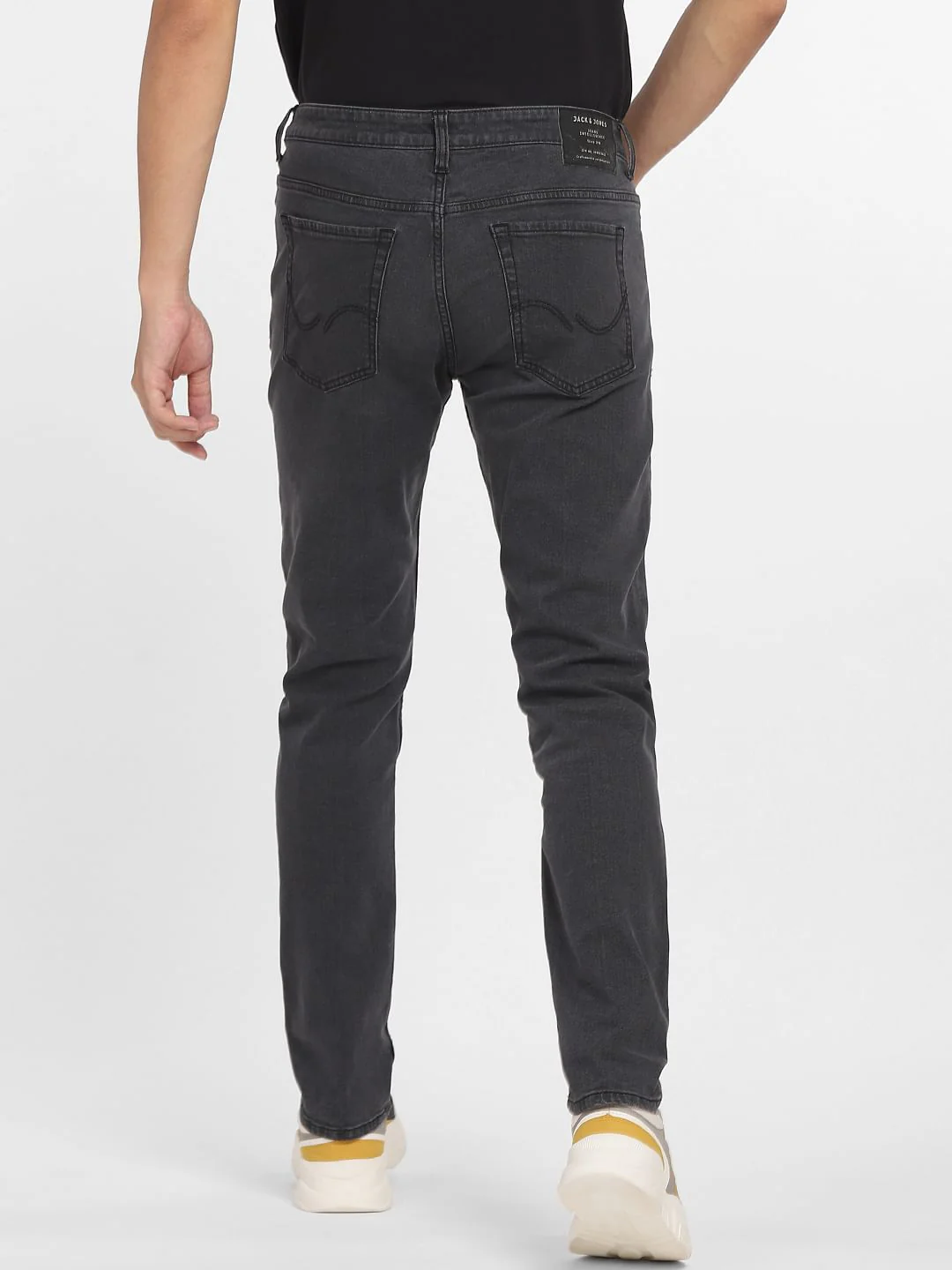 Dark Grey Low Rise Glenn Slim Jeans - Image 4
