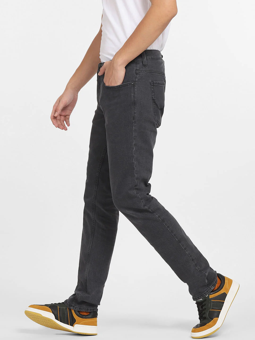 Dark Grey Low Rise Ben Skinny Jeans - Image 3