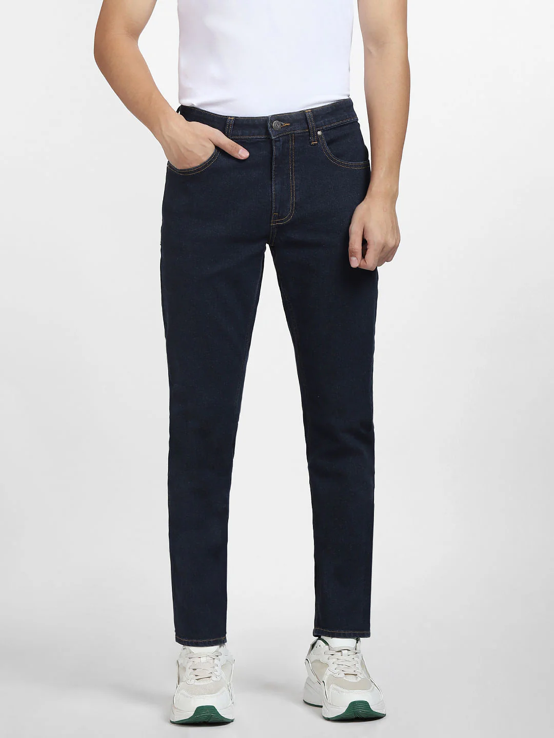 Dark Blue Low Rise Glenn Slim Fit Jeans - Image 2