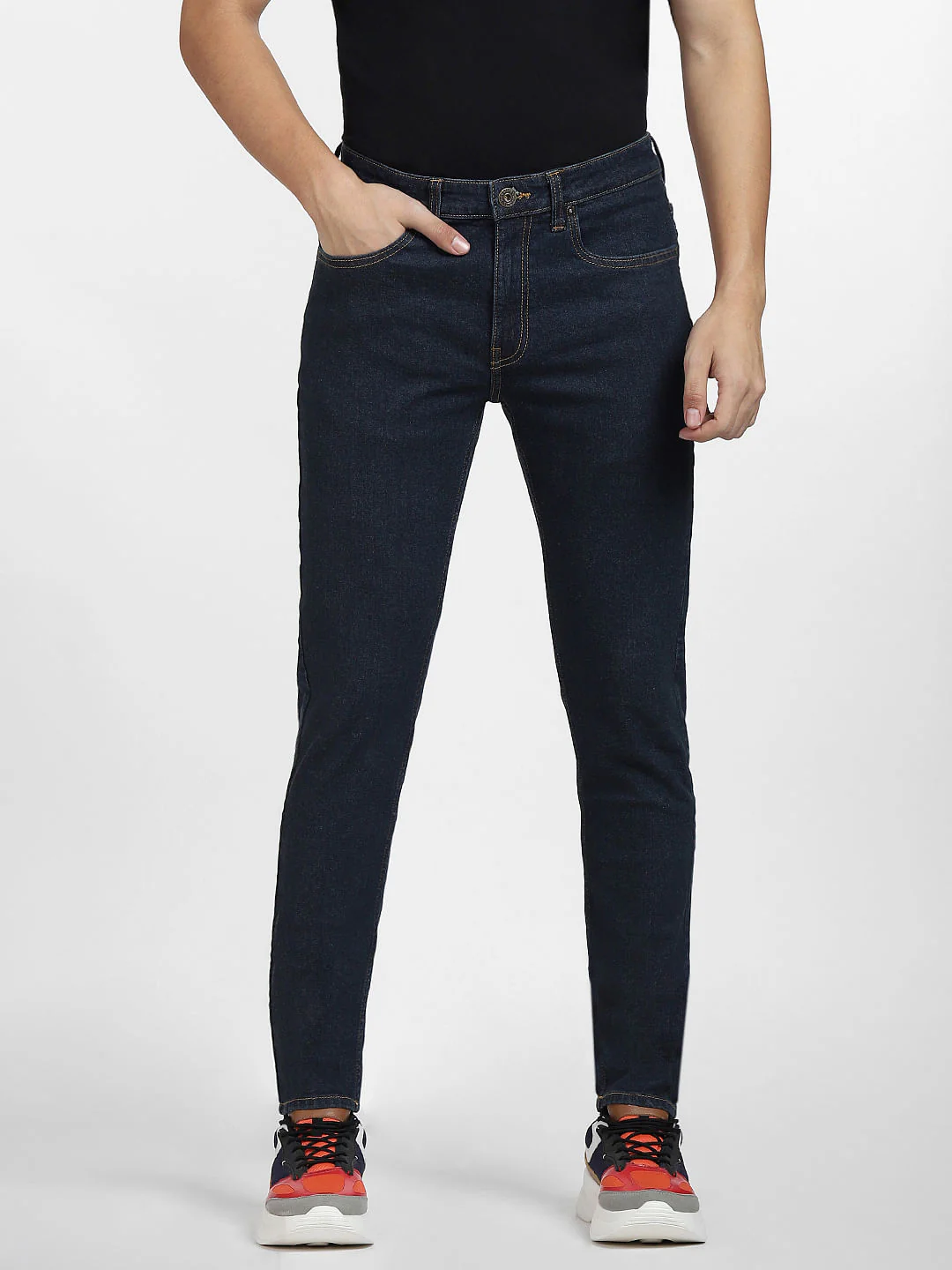 Dark Blue Low Rise Glenn Slim Fit Jeans - Image 2