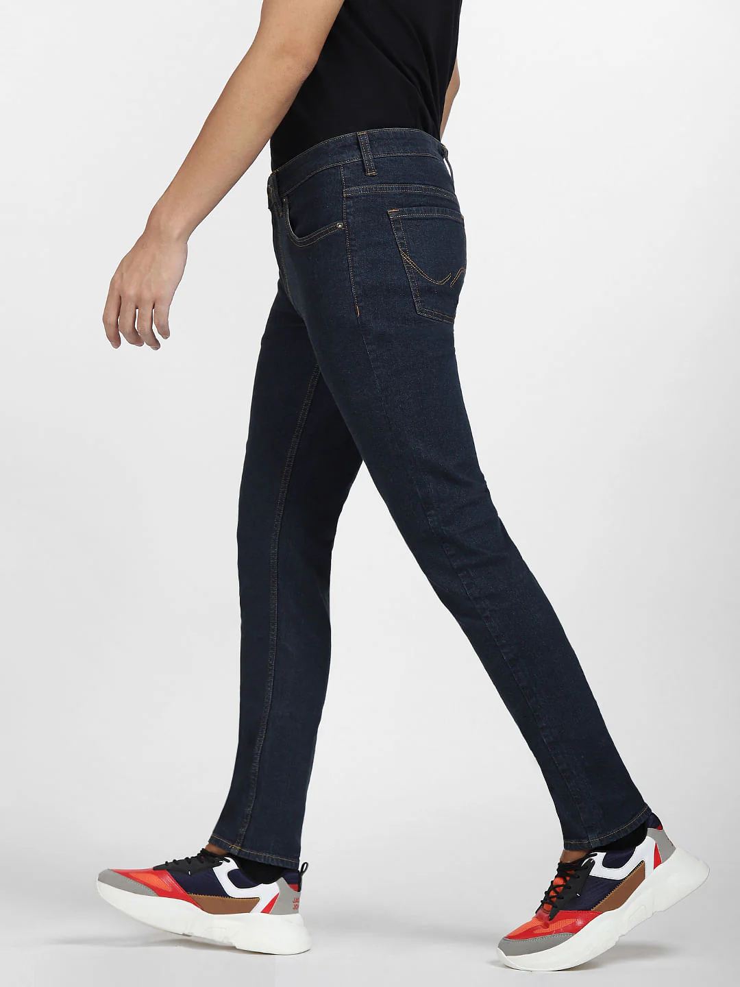 Dark Blue Low Rise Glenn Slim Fit Jeans - Image 3