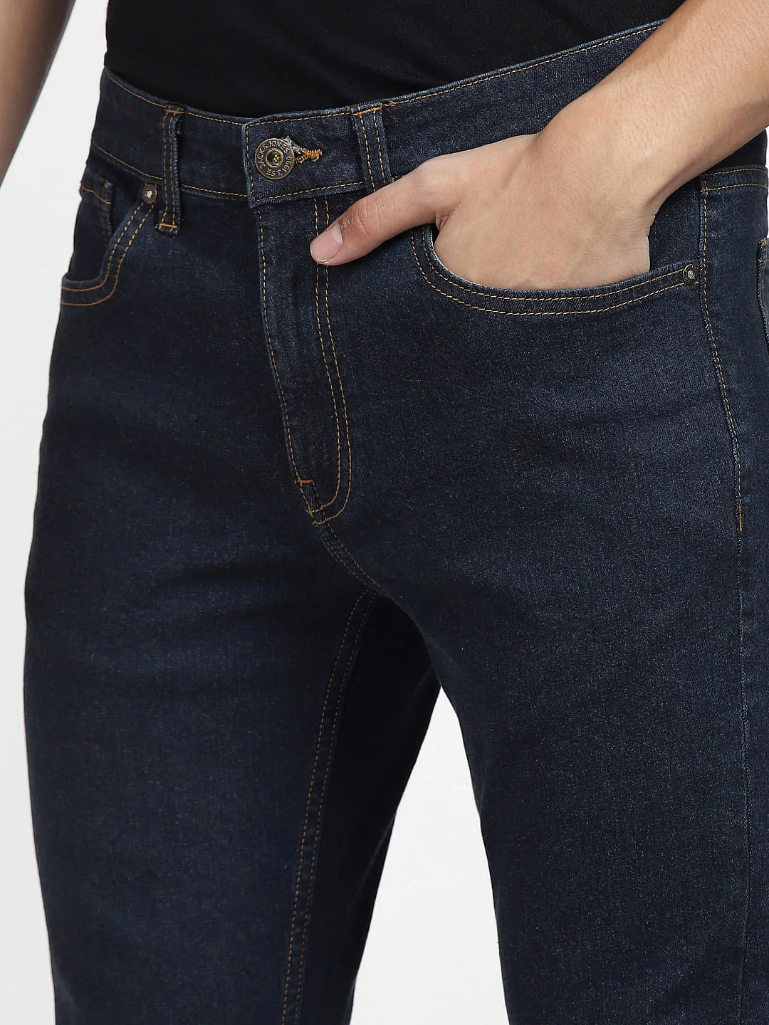 Dark Blue Low Rise Glenn Slim Fit Jeans - Image 5