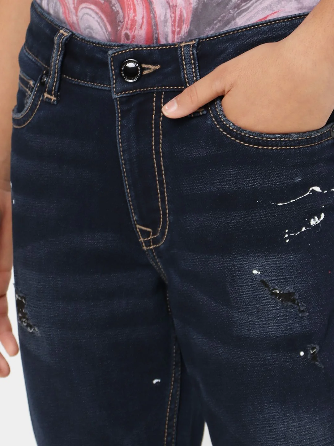 Boys Blue Mid Rise Clark Straight Jeans - Image 5