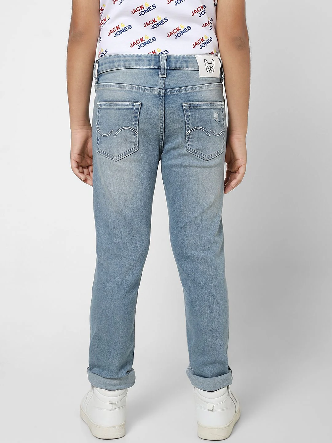 Boys Blue Ripped Clark Straight Jeans - Image 4