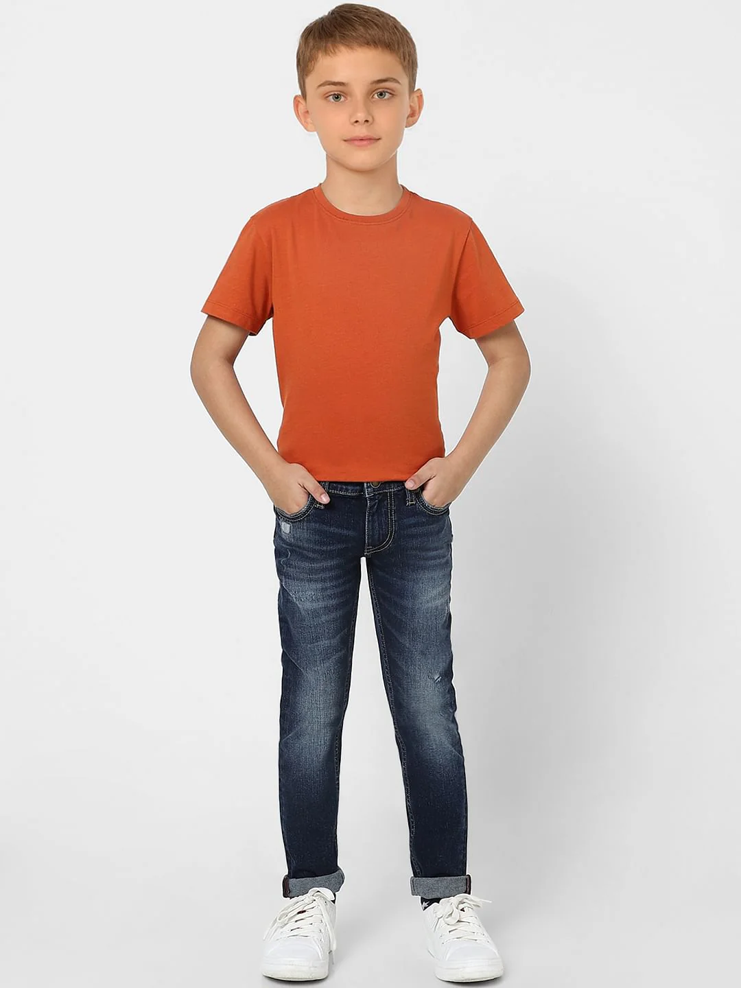 Boys Blue Mid Rise Glenn Slim Fit Jeans