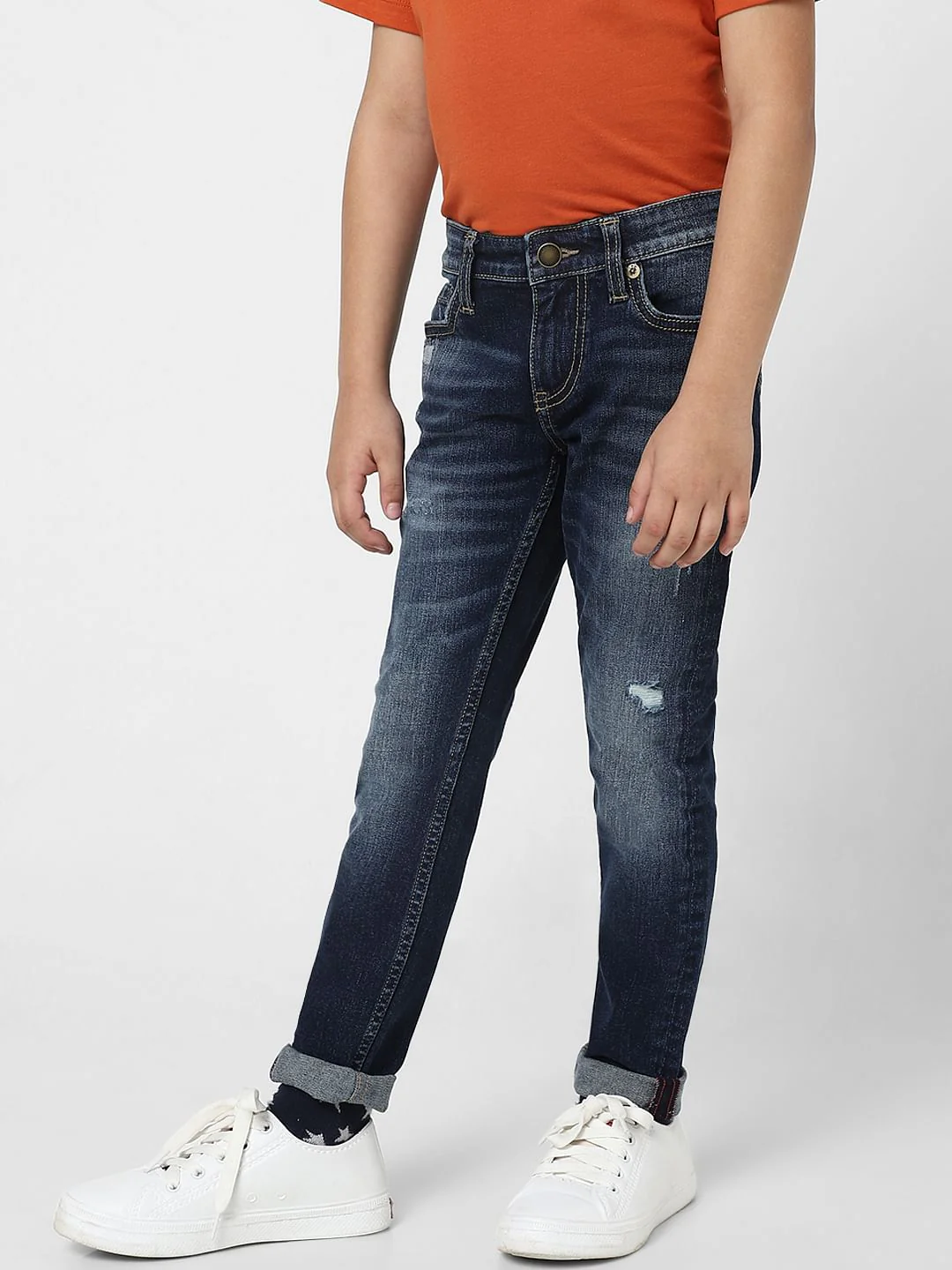 Boys Blue Mid Rise Glenn Slim Fit Jeans - Image 3