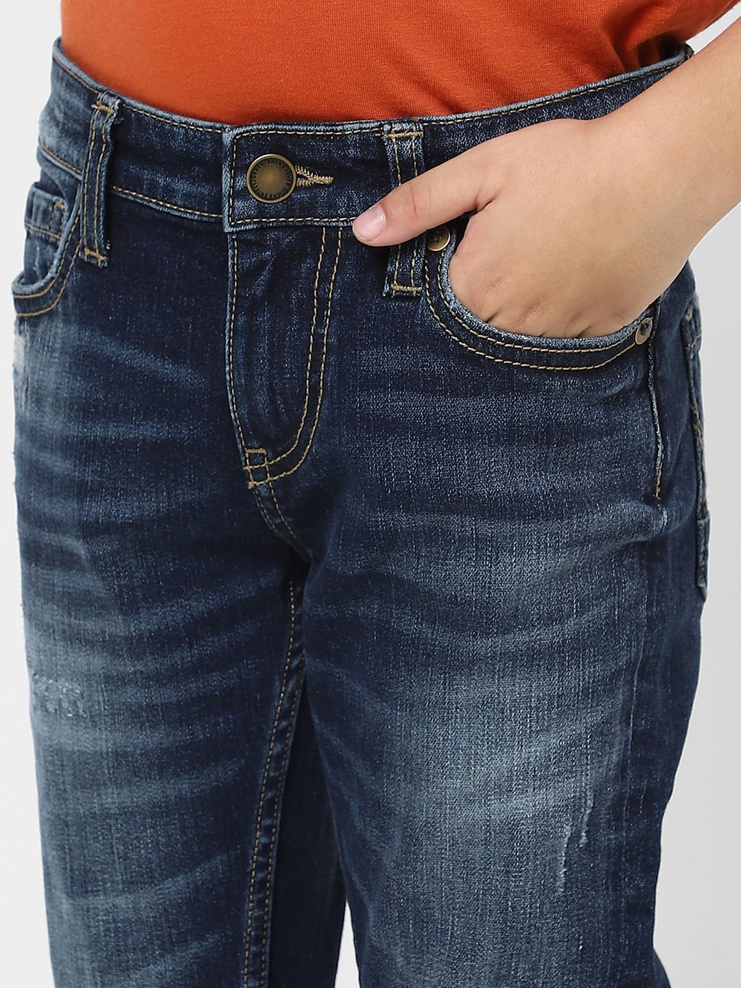 Boys Blue Mid Rise Glenn Slim Fit Jeans - Image 5