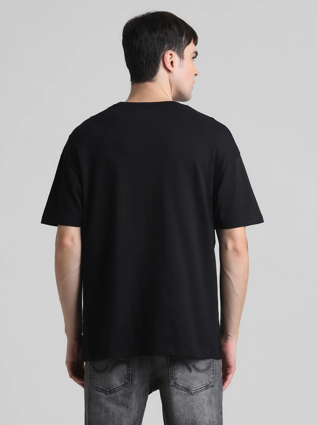 Black Oversized Crew Neck T-shirt - Image 4