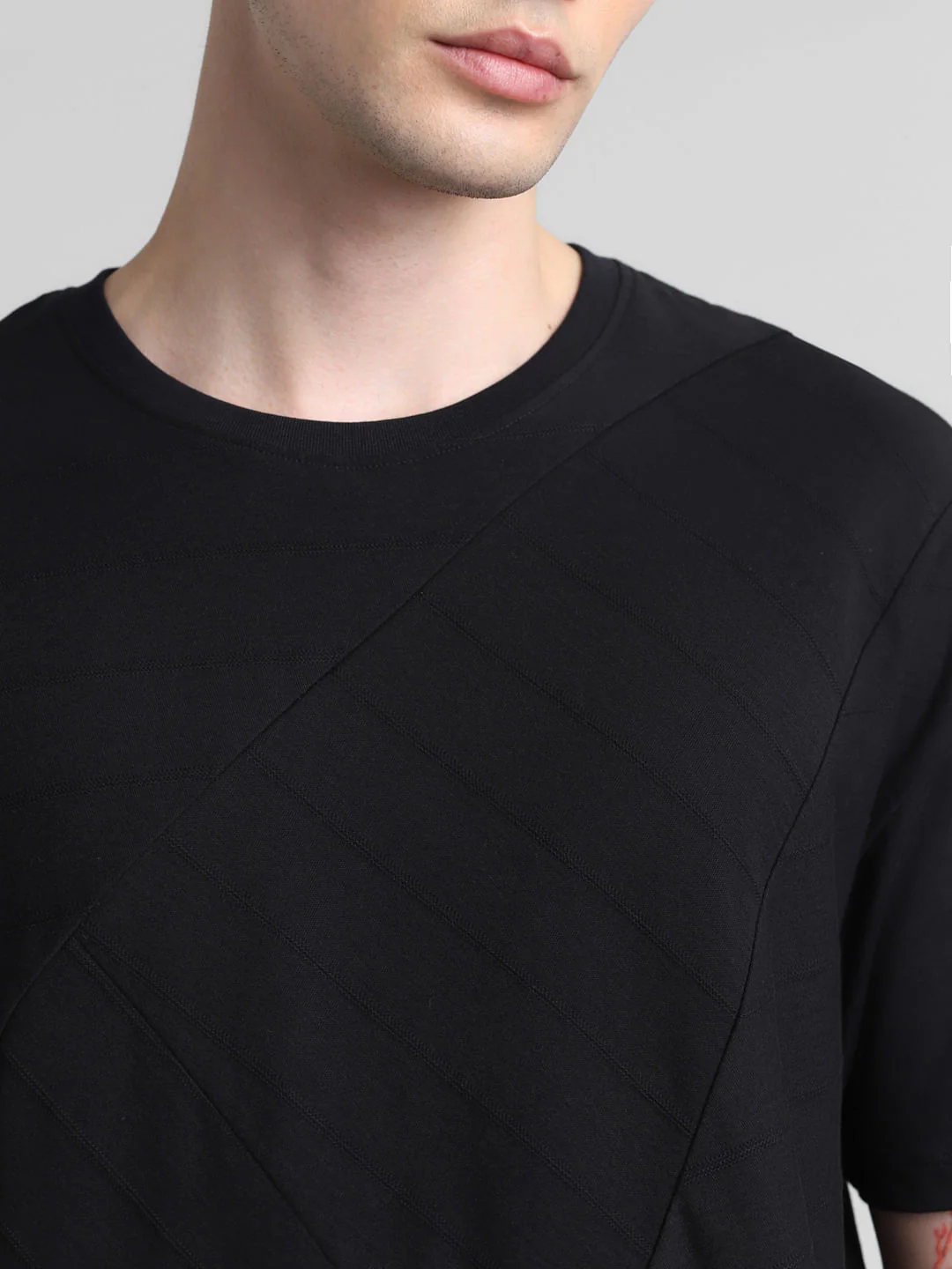 Black Oversized Crew Neck T-shirt - Image 5