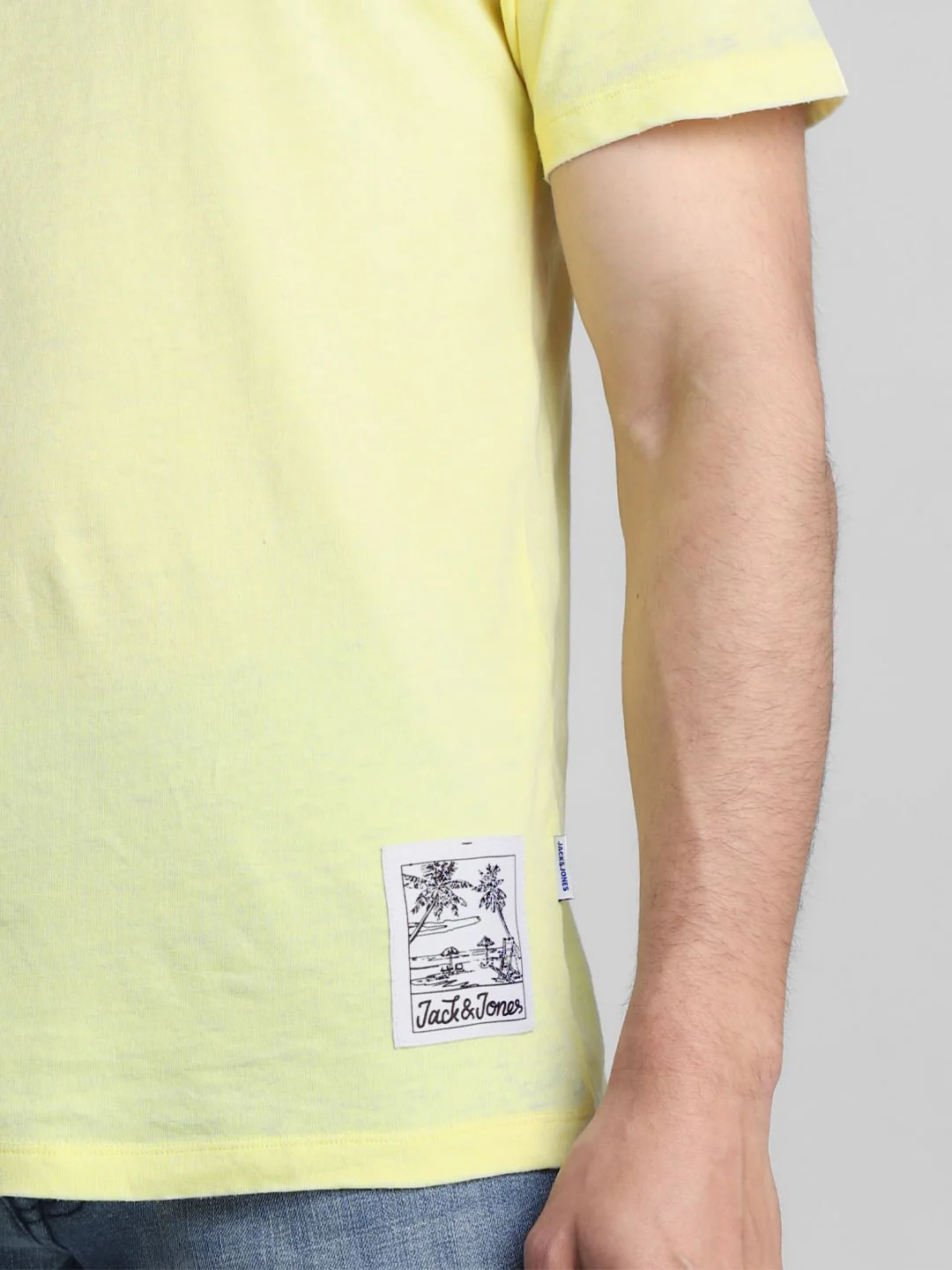 Lime Green Cotton Crew Neck T-shirt - Image 5