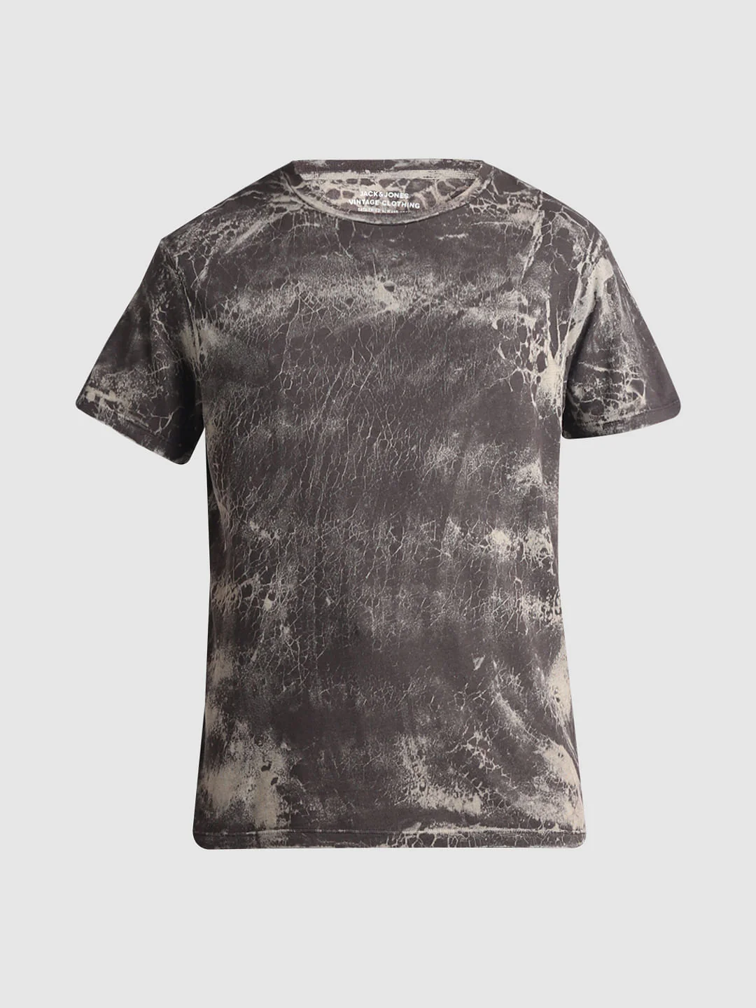 Black Printed Acid Washed T-shirt - Image 7