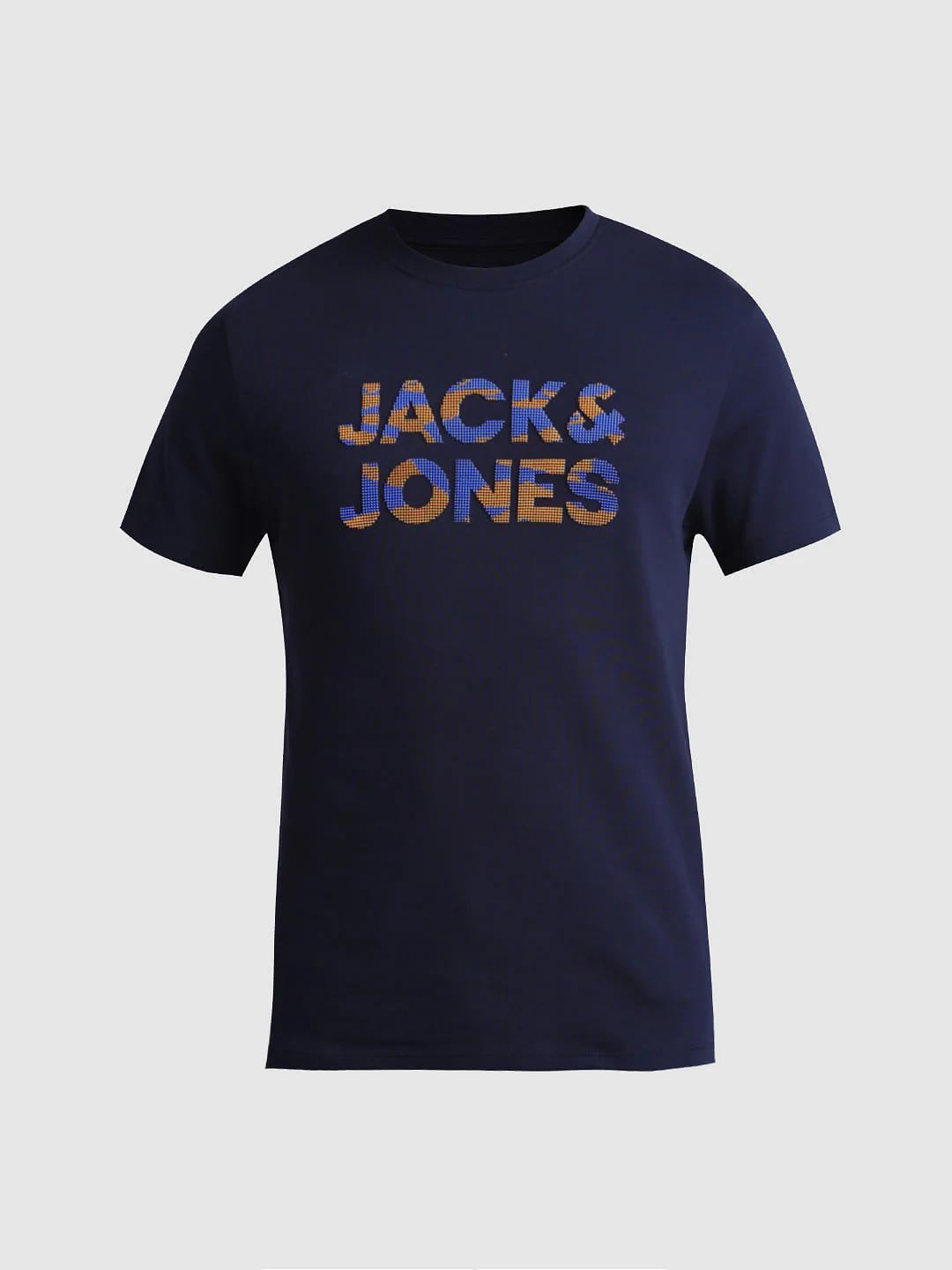 Dark Blue Logo Print Crew Neck T-shirt - Image 7
