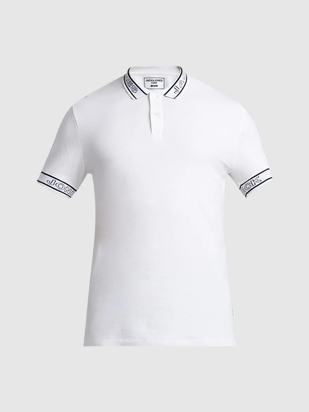 White Logo Print Polo T-shirt - Image 7