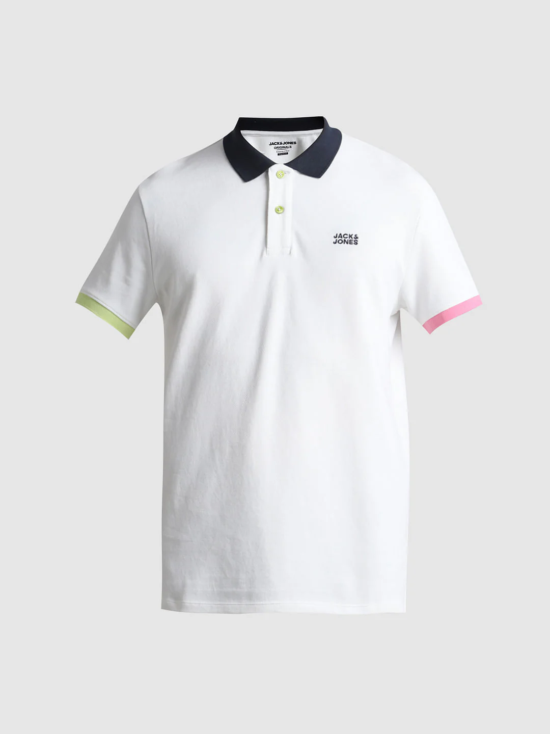 White Contrast Tipping Polo T-shirt - Image 7
