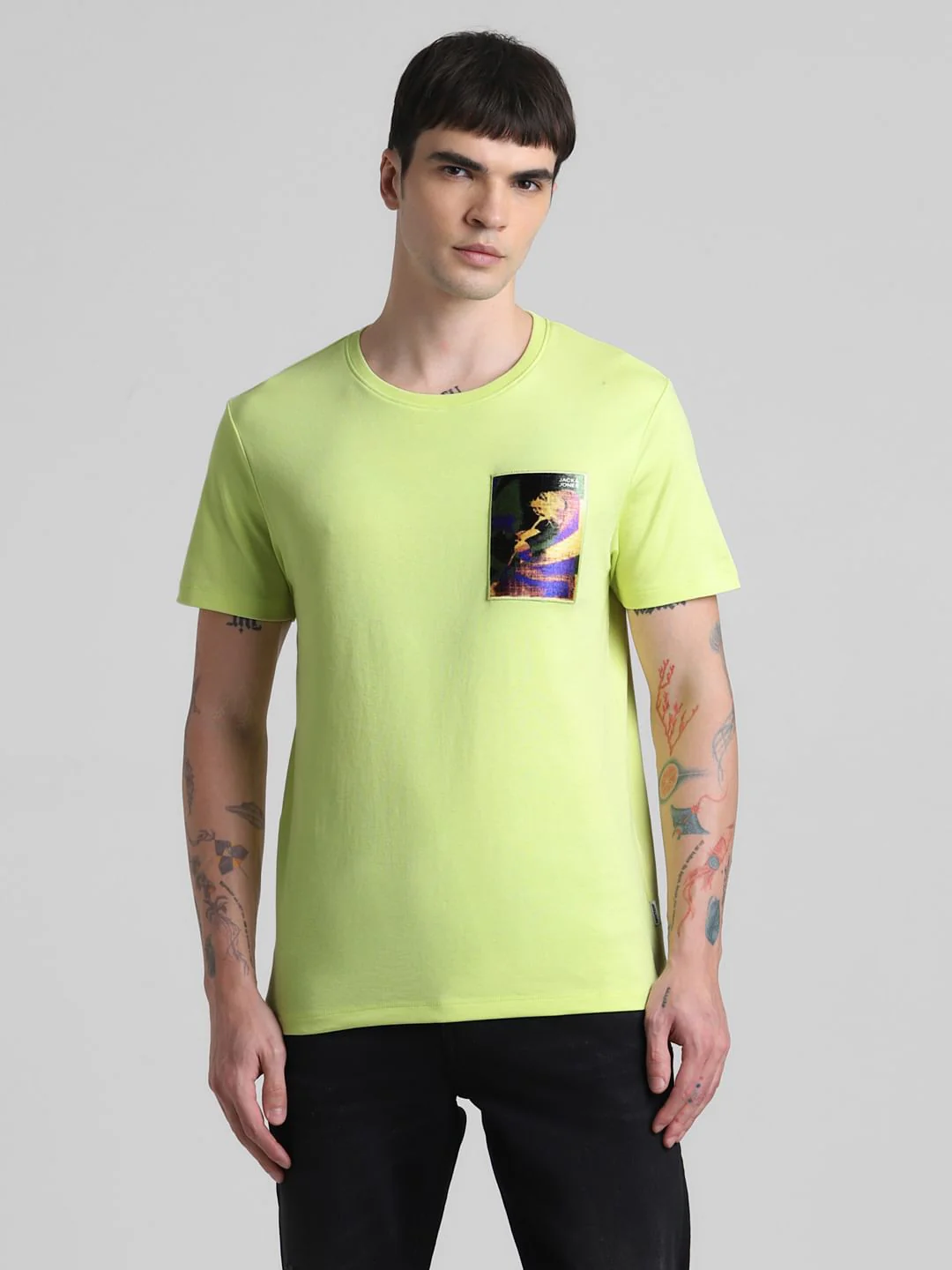 Green Applique Pocket T-shirt - Image 2