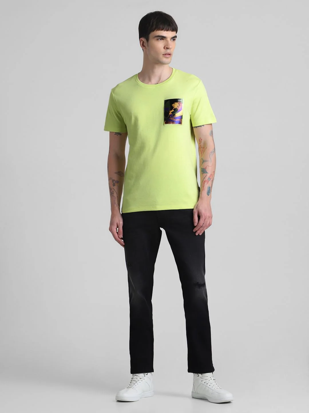 Green Applique Pocket T-shirt - Image 6