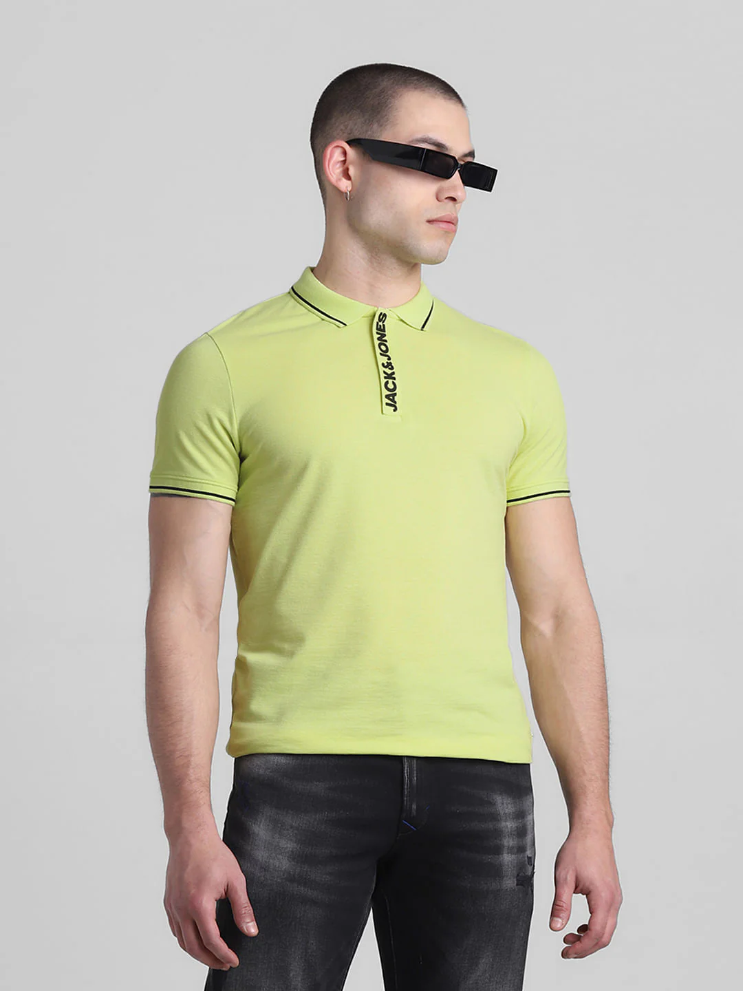 Green Logo Detail Polo T-shirt