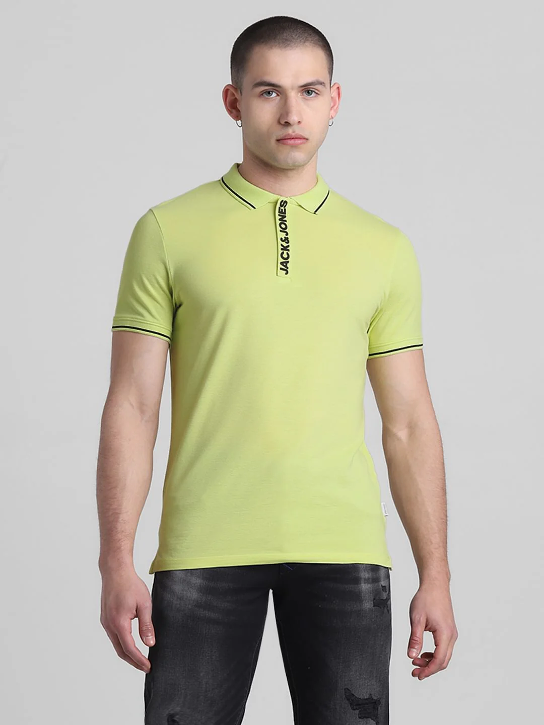 Green Logo Detail Polo T-shirt - Image 2