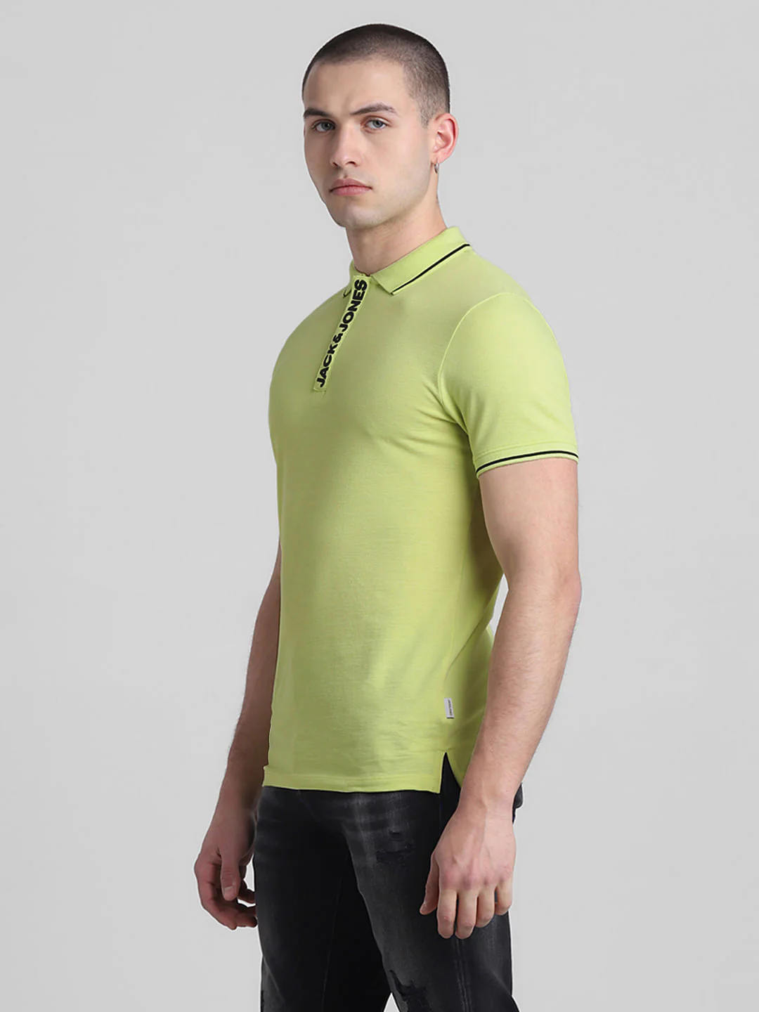 Green Logo Detail Polo T-shirt - Image 3