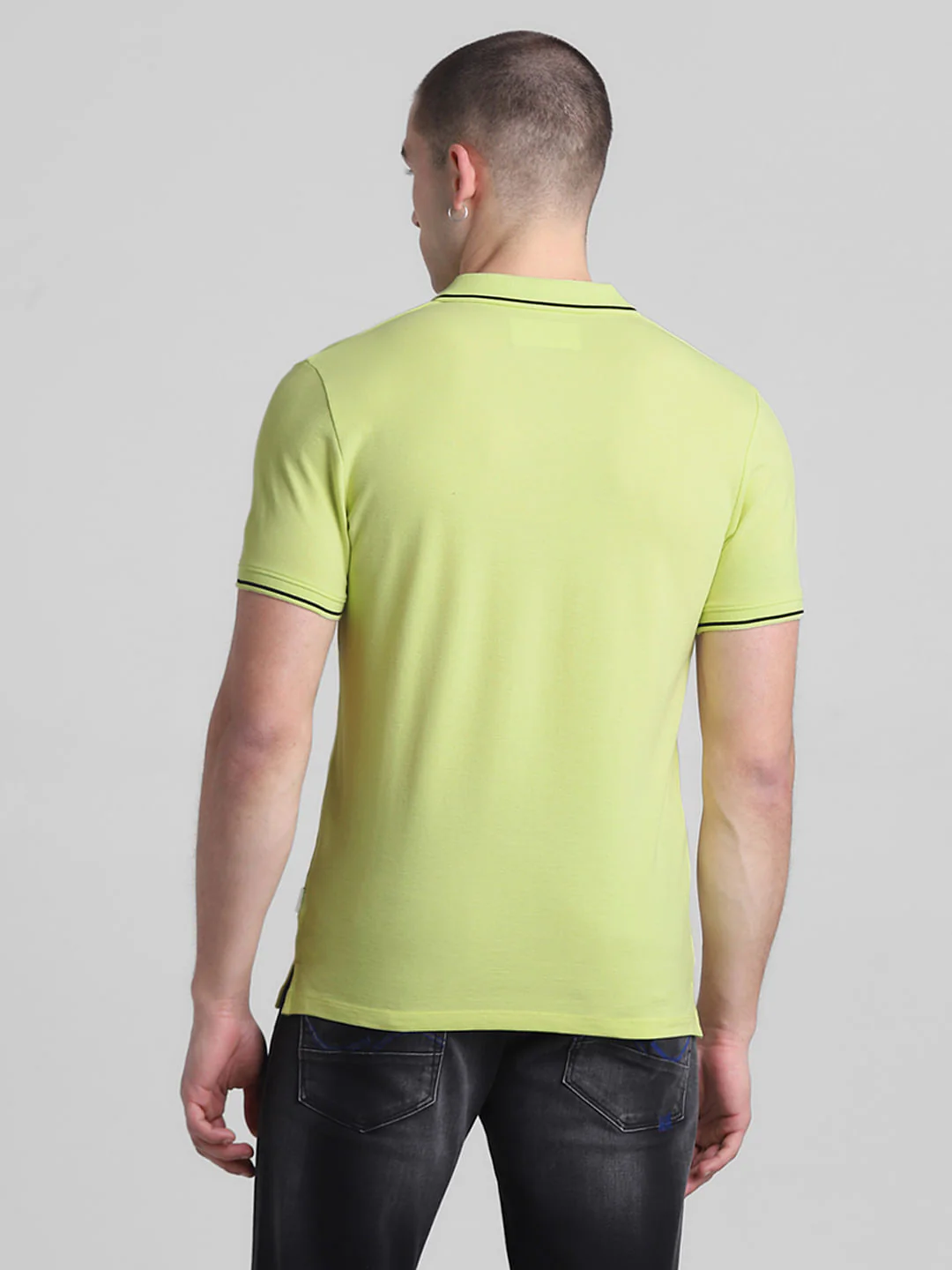 Green Logo Detail Polo T-shirt - Image 4