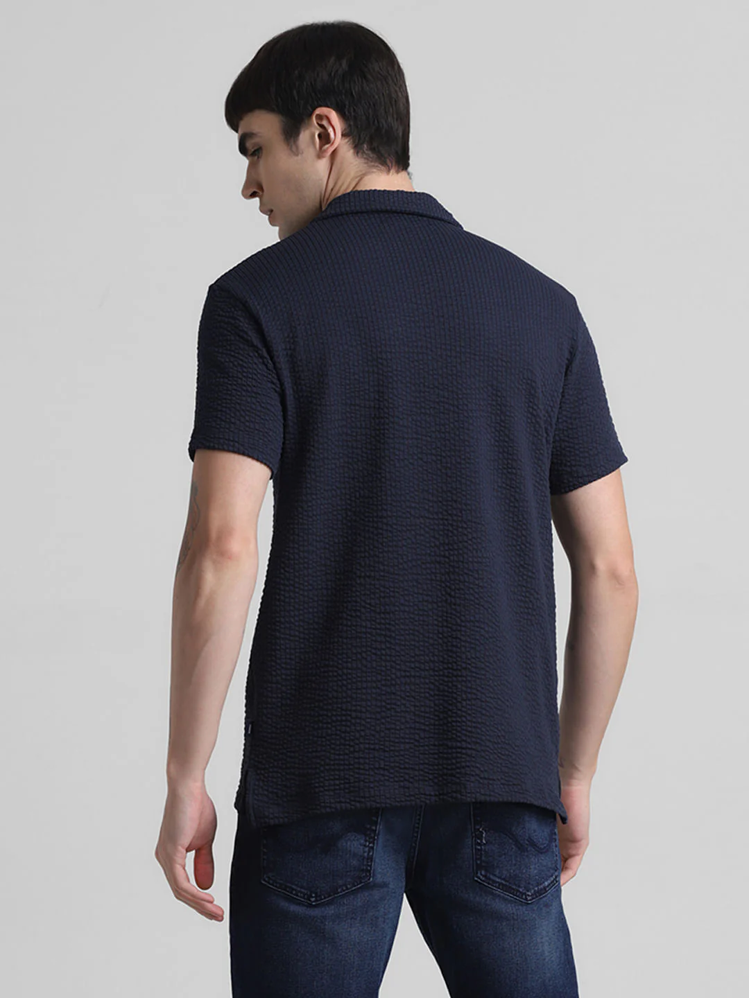 Navy Blue Polo T-shirt - Image 4