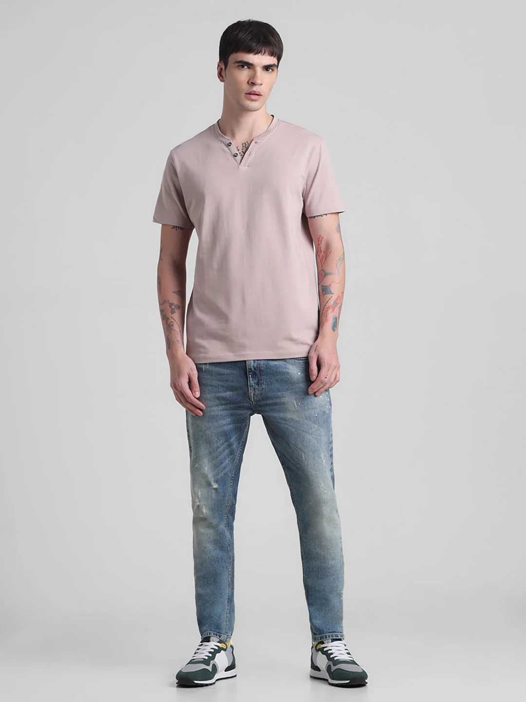 Peach Henley T-shirt - Image 6