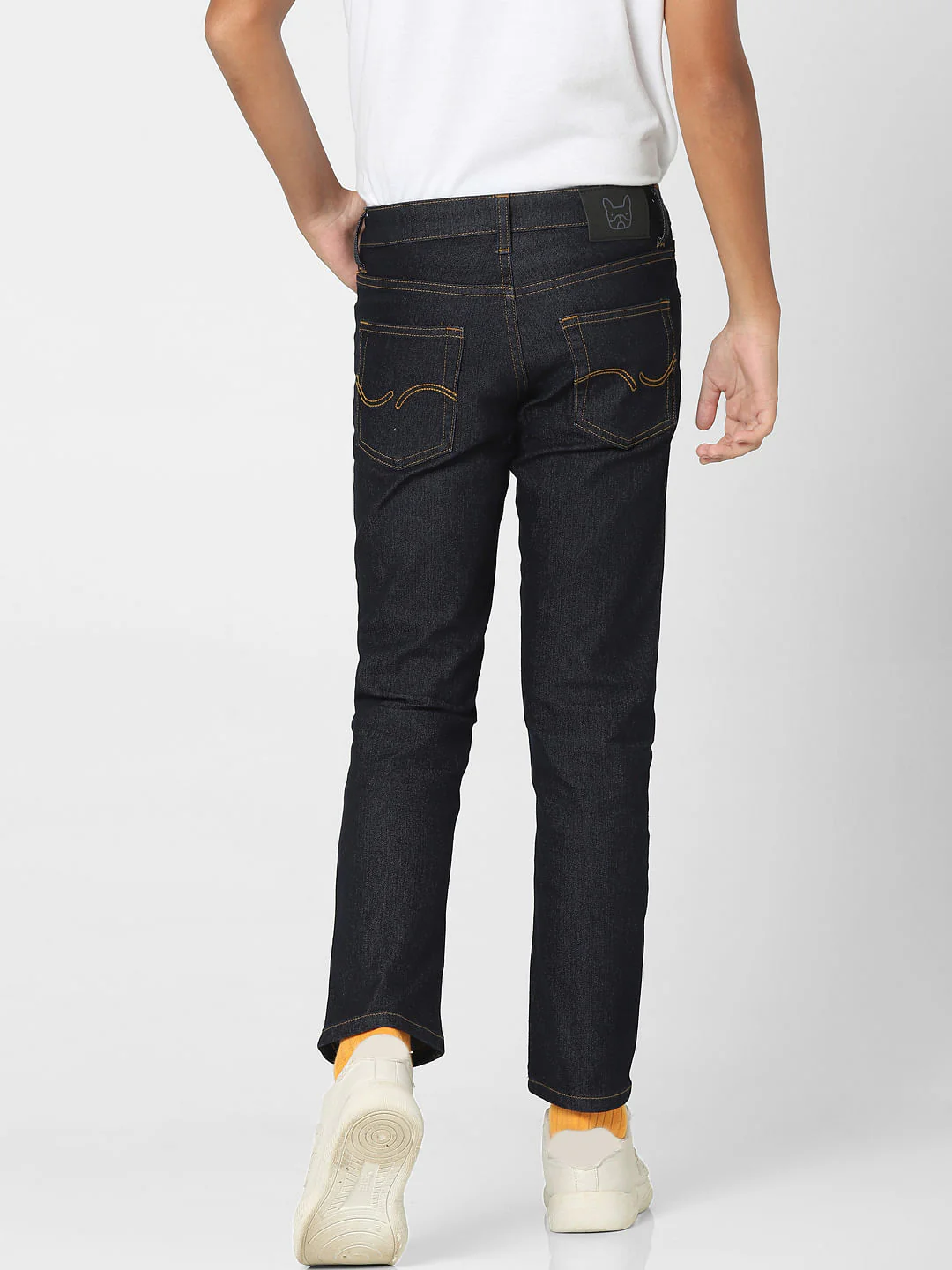 Dark Blue Mid Rise Regular Jeans - Image 4