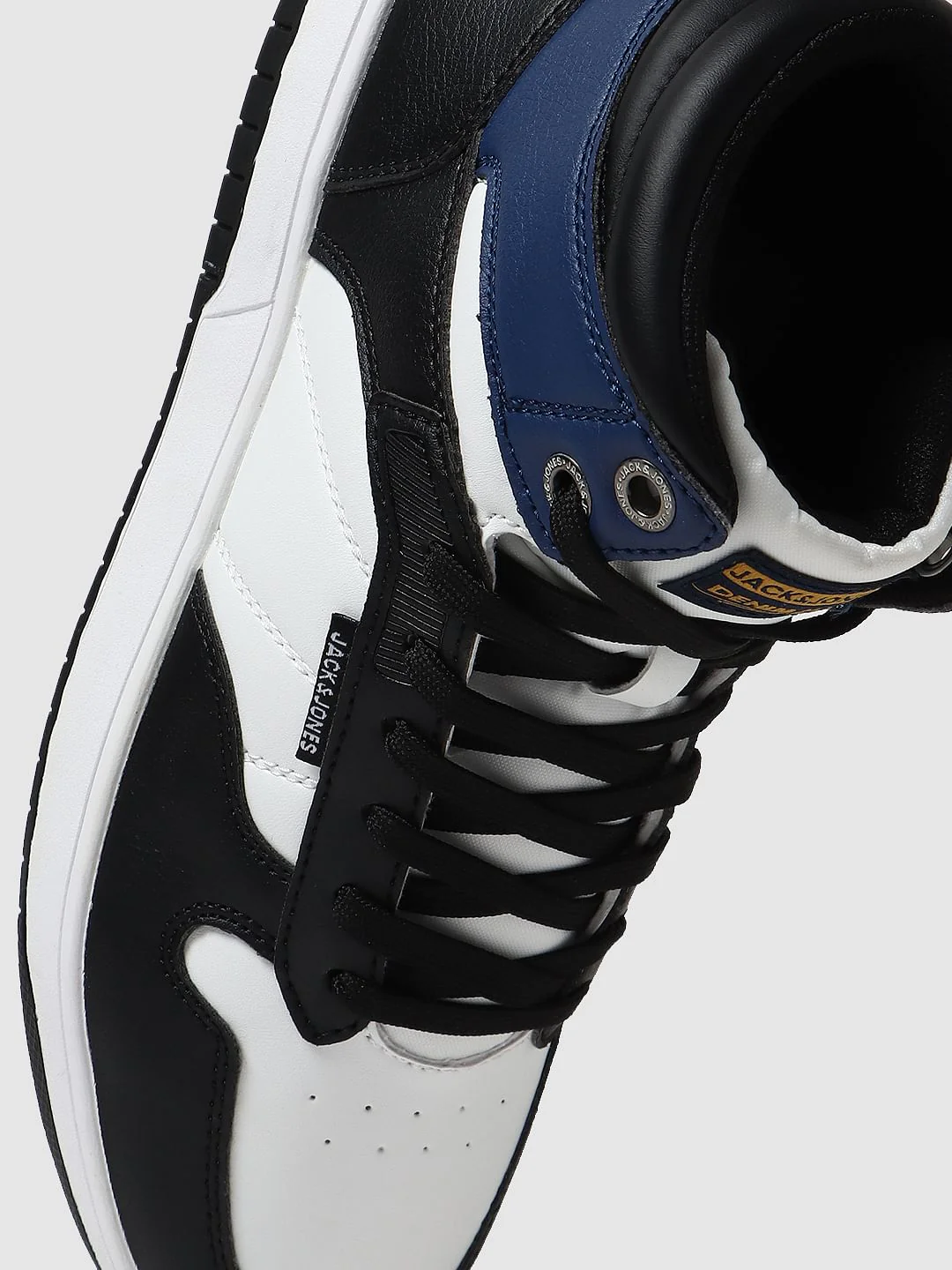 White Colourblocked Hi-Top Sneakers - Image 11