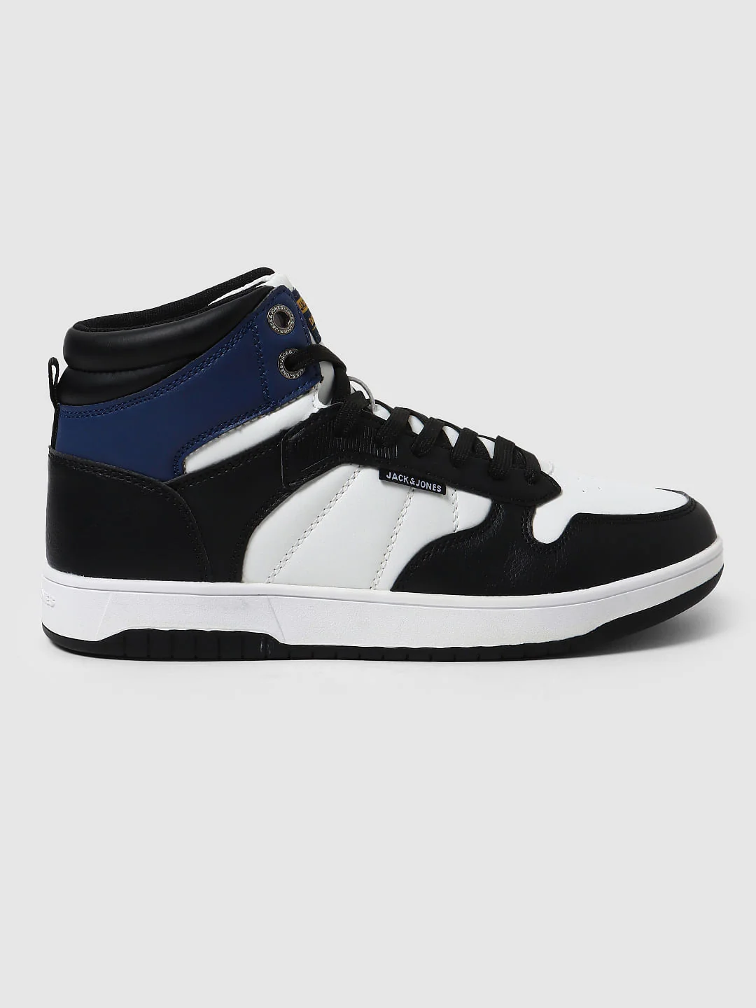 White Colourblocked Hi-Top Sneakers - Image 3