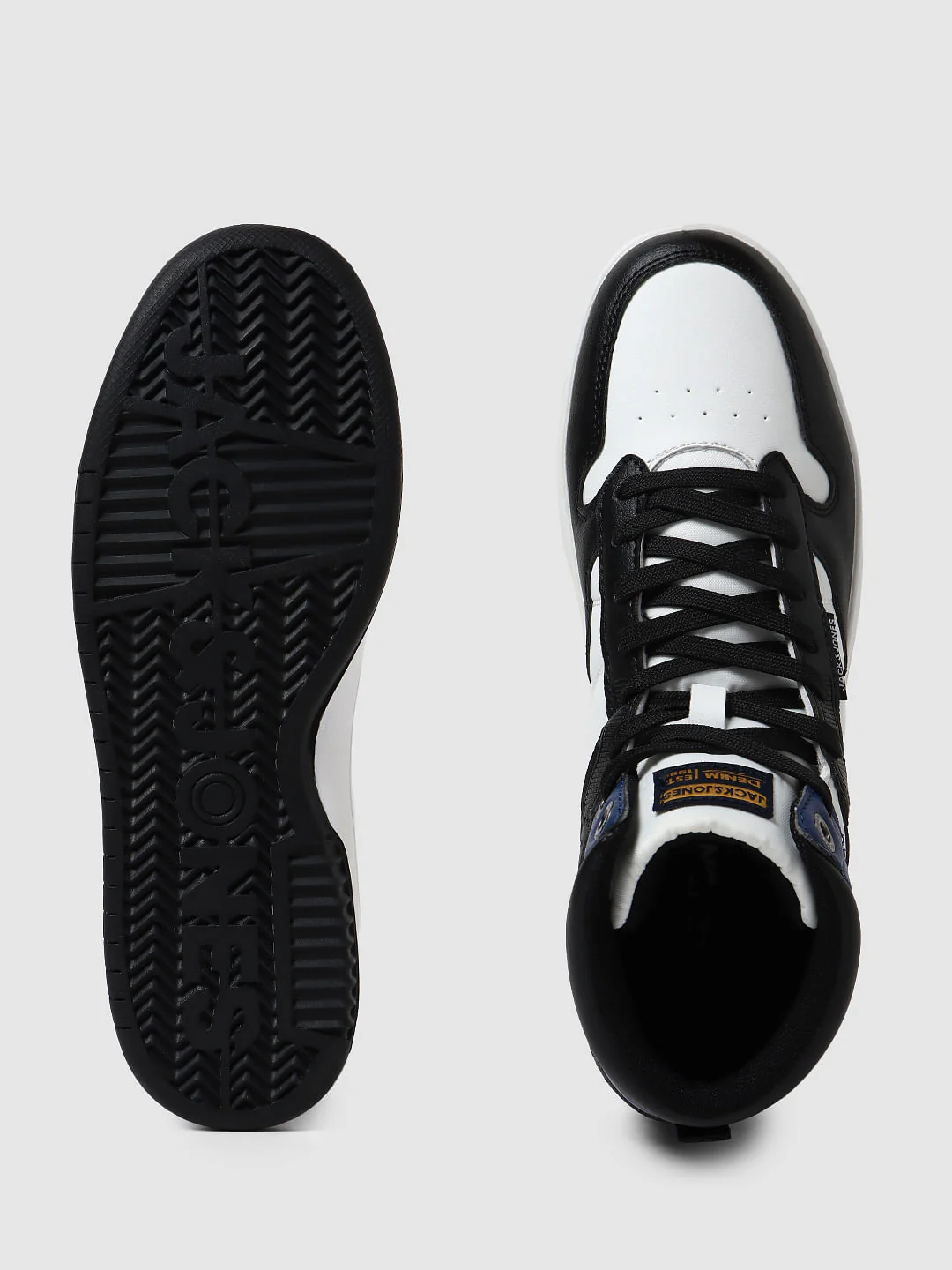 White Colourblocked Hi-Top Sneakers - Image 8