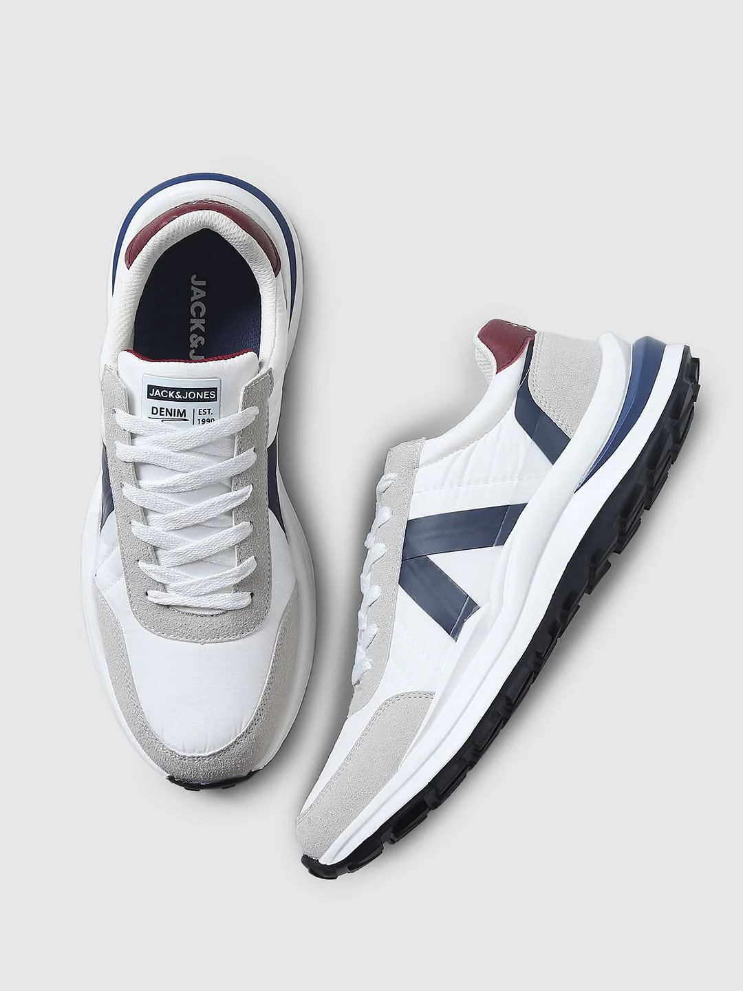 White Tape Detail Sneakers - Image 2