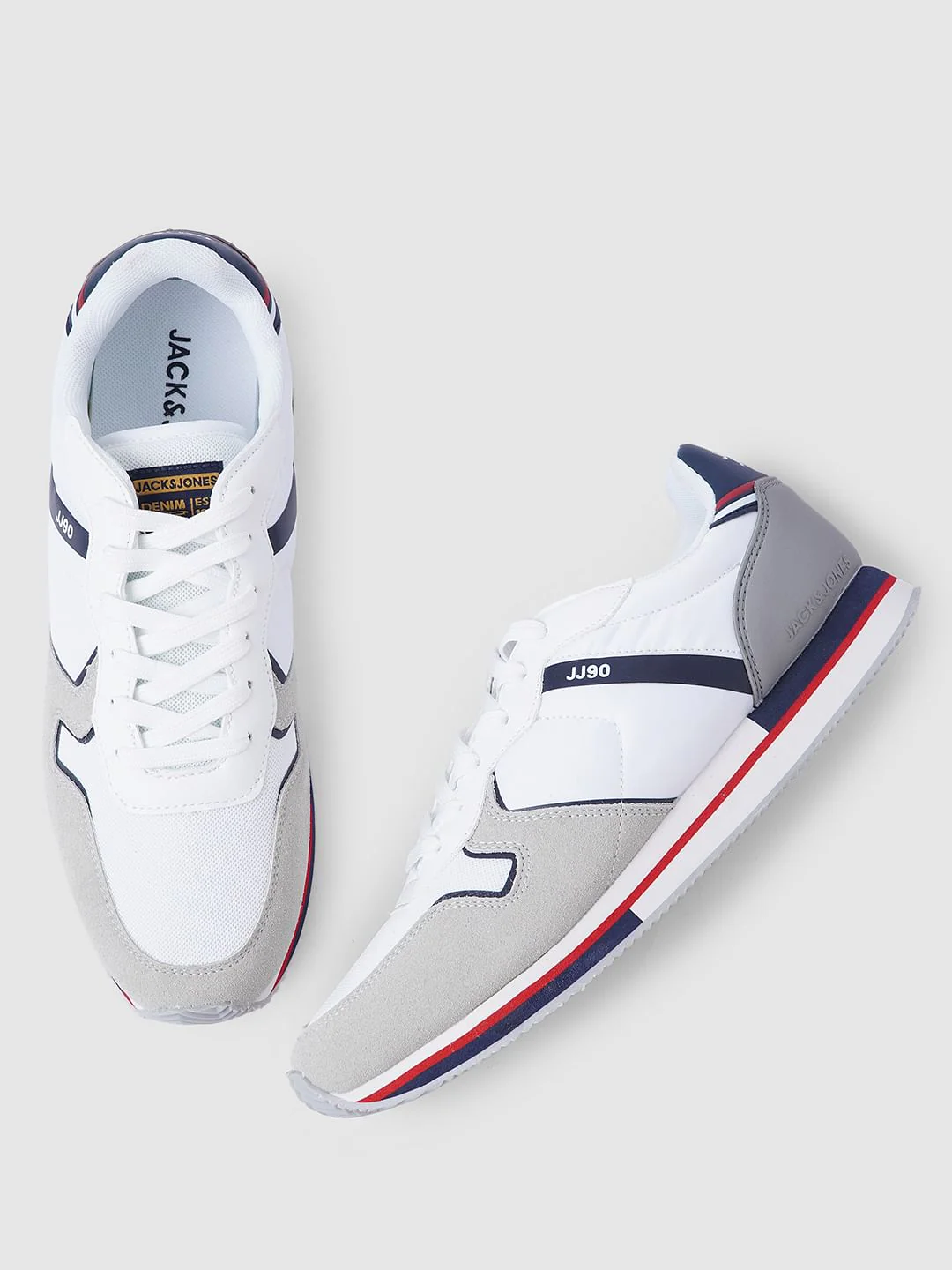 White Colourblocked Sneakers - Image 2