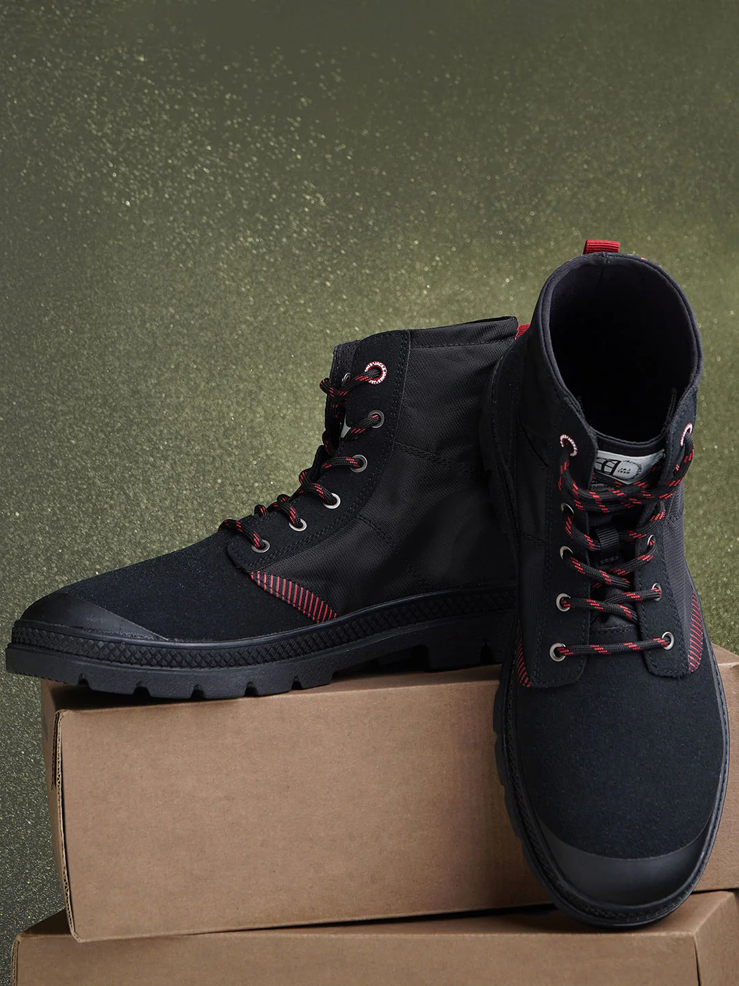 Black High-Top Boots
