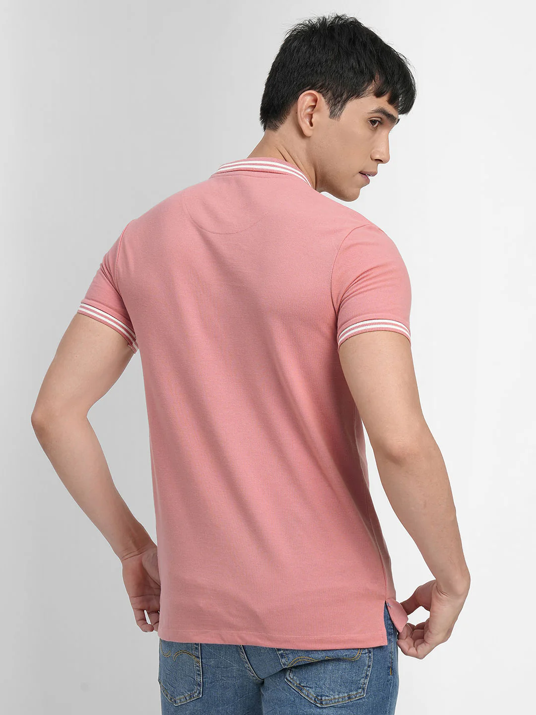 Pink Logo Print Polo T-shirt - Image 4