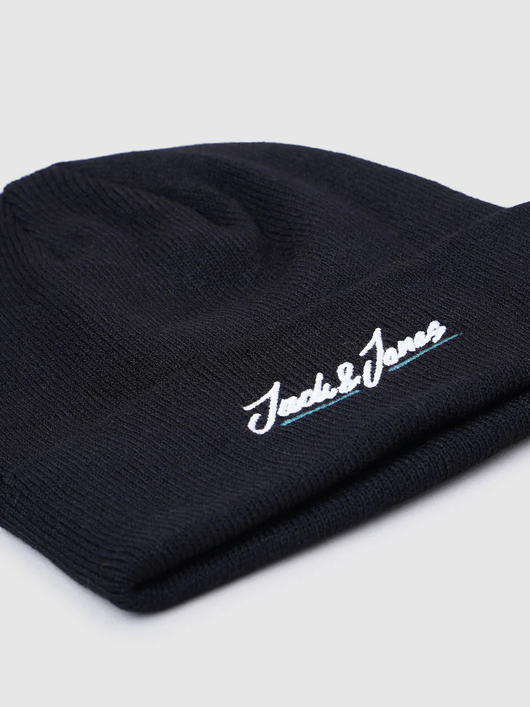 Black Logo Print Beanie - Image 5