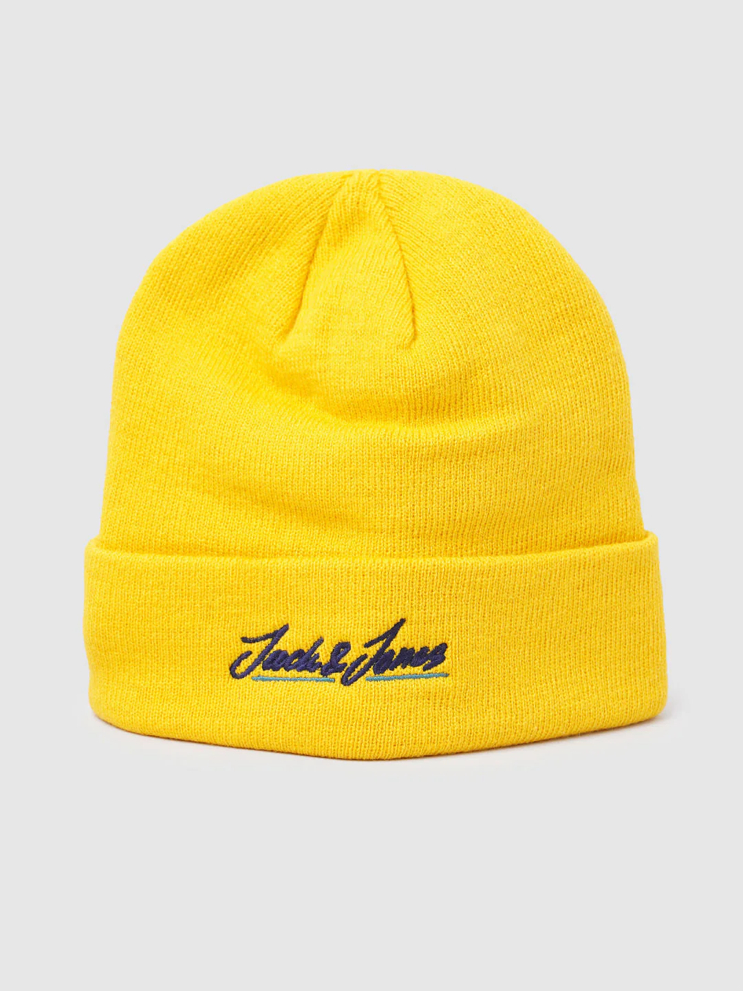 Yellow Logo Print Beanie - Image 2